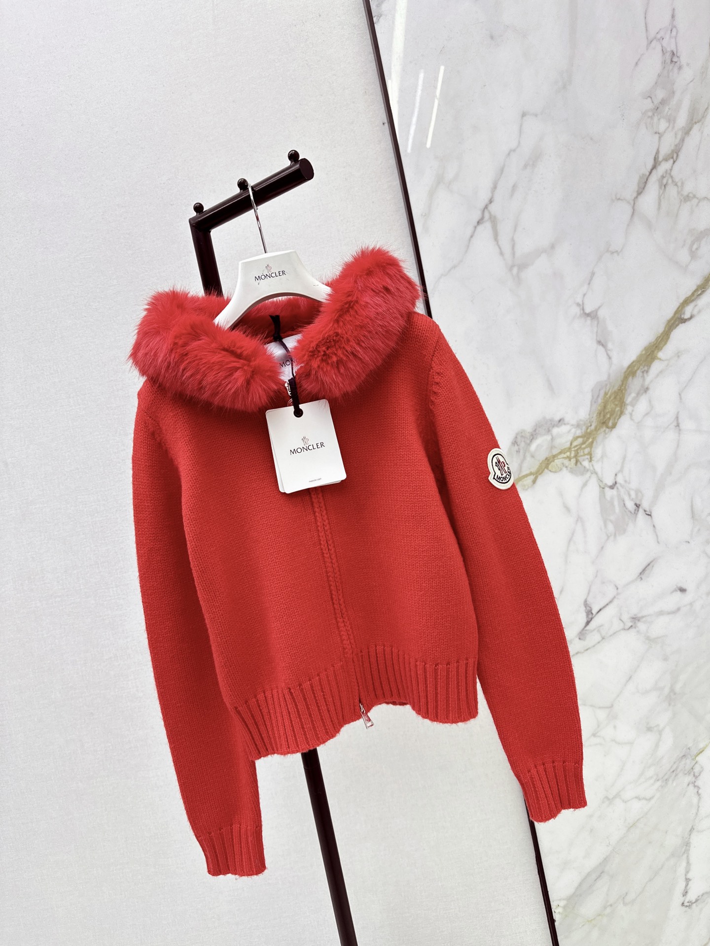 Monc 26fw hooded knit jacket