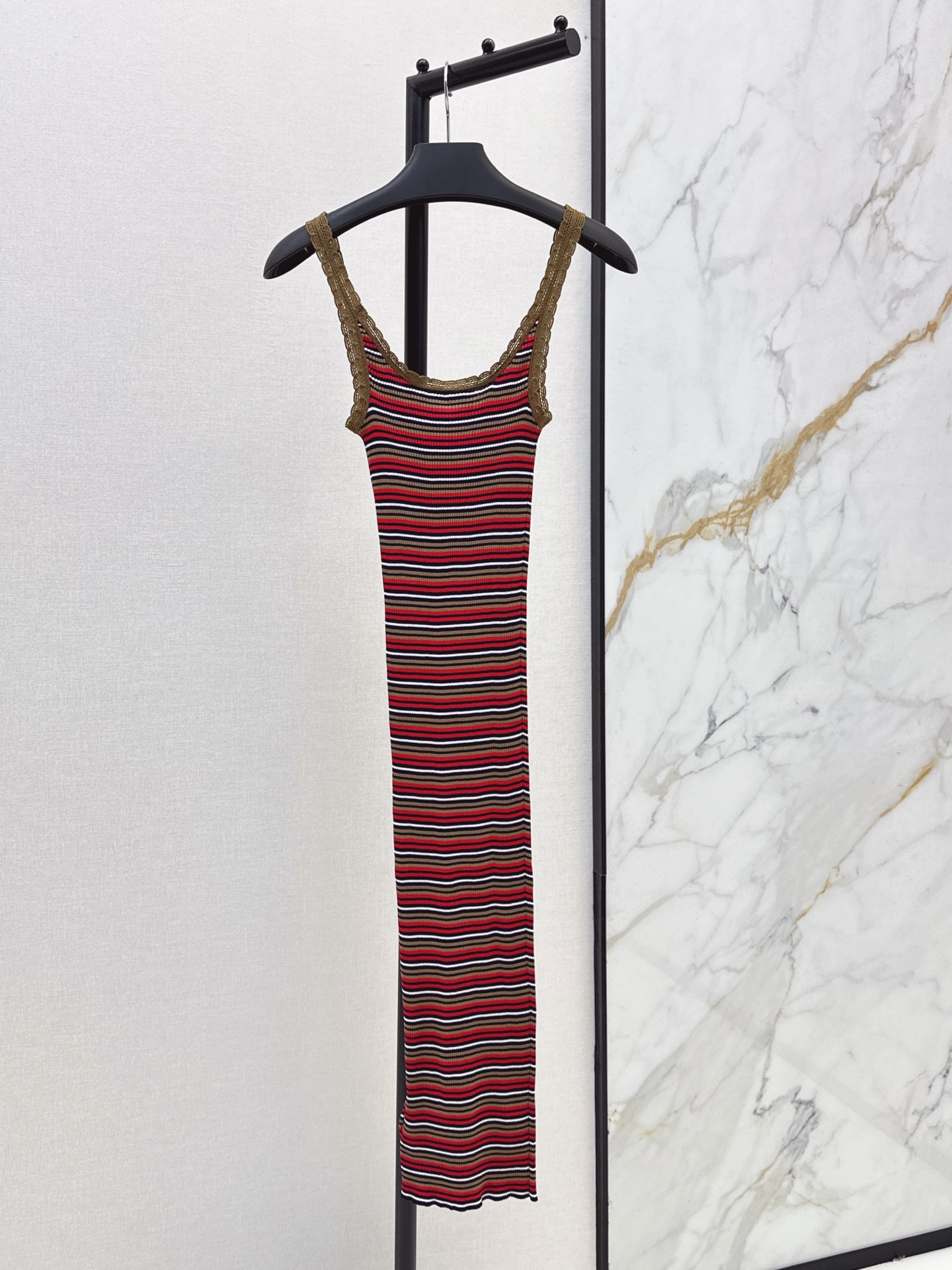 Pra 26fw stripe knit dress