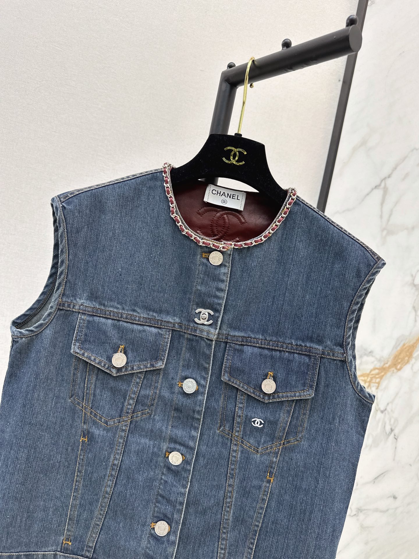 Chan 26fw denim vest