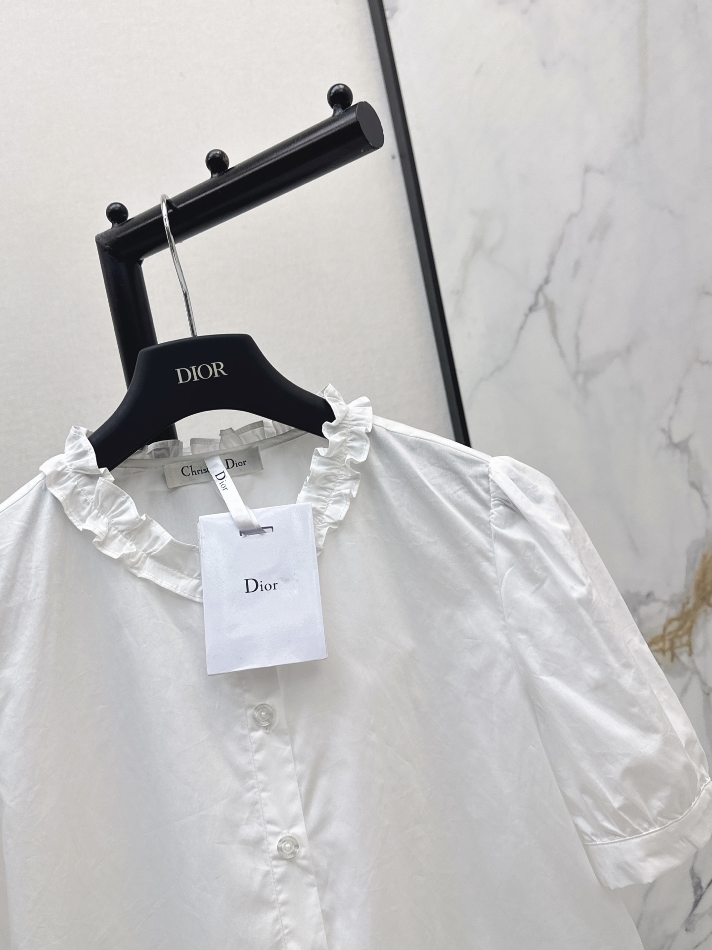 CD 26ss ruffle trim shirt