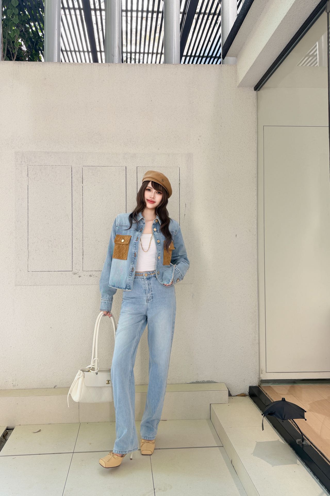 Chan 26fw suede contract shirt jacket