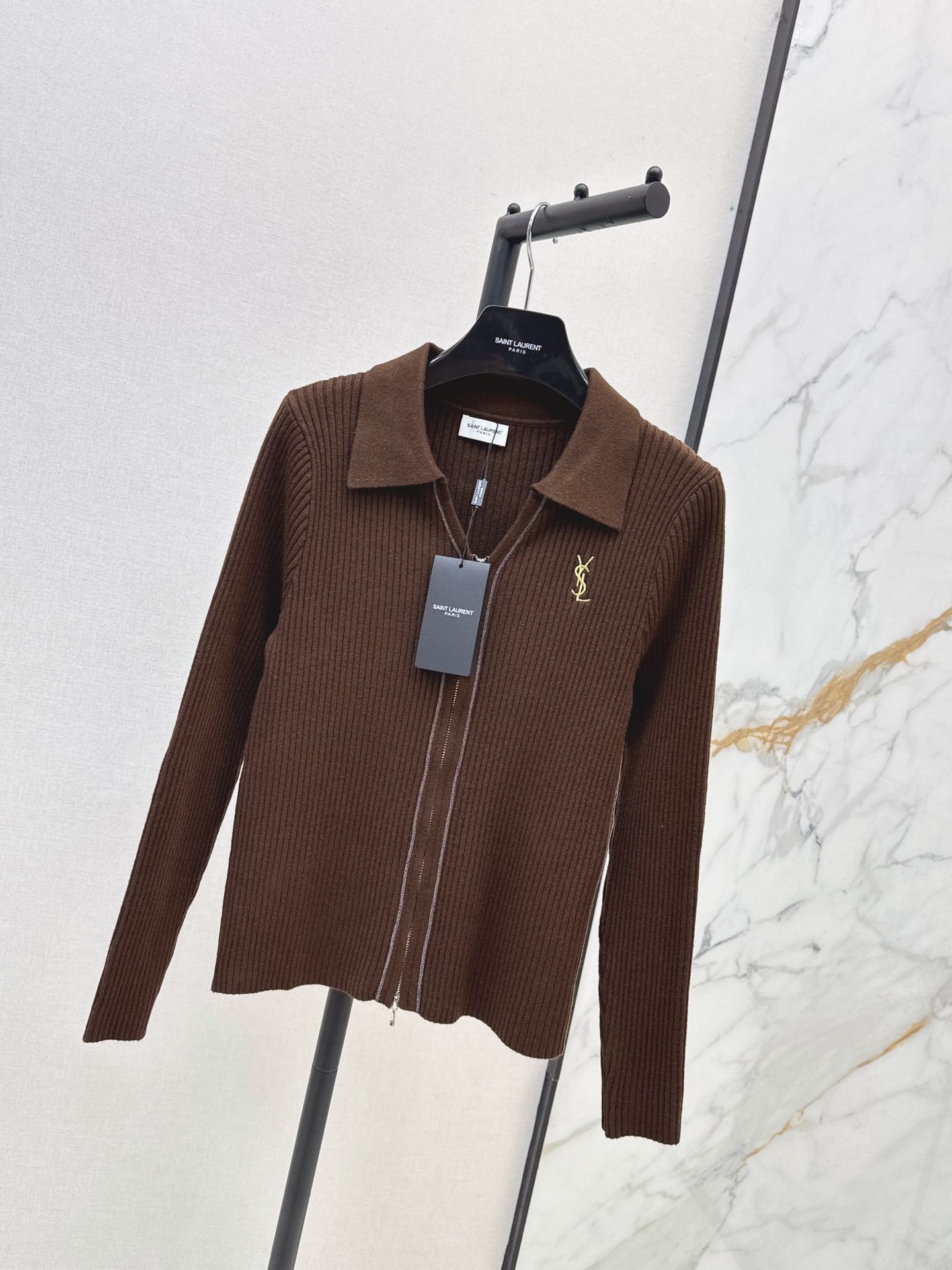 Sain 26fw slim-fit knit cardigan