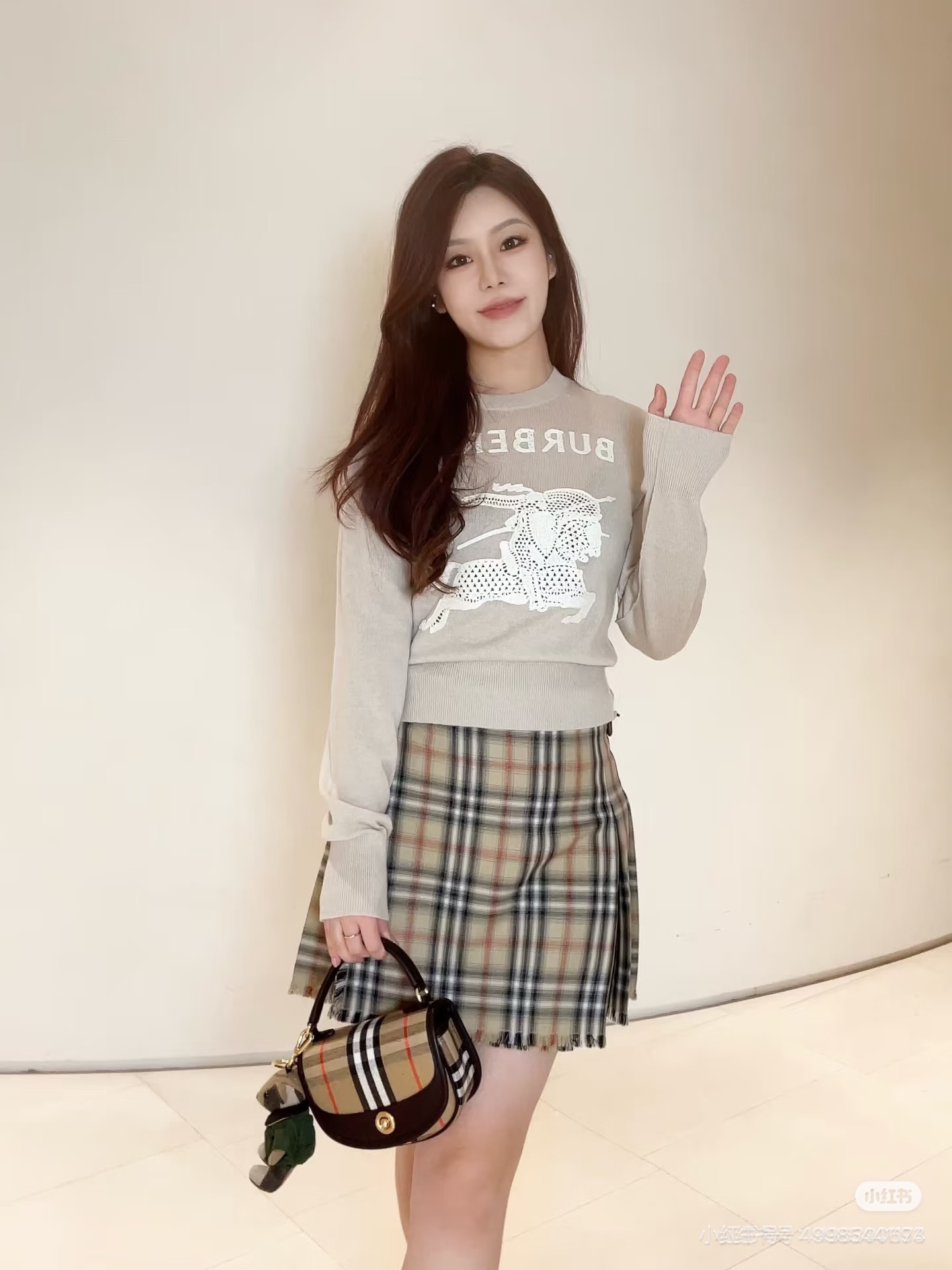 Bur 26fw plaid skirt