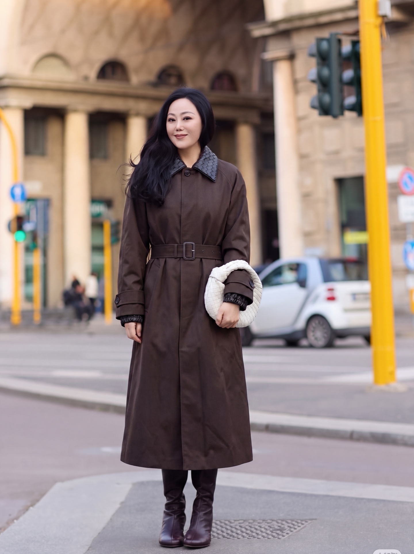 Bott 26fw woven collar trench coats