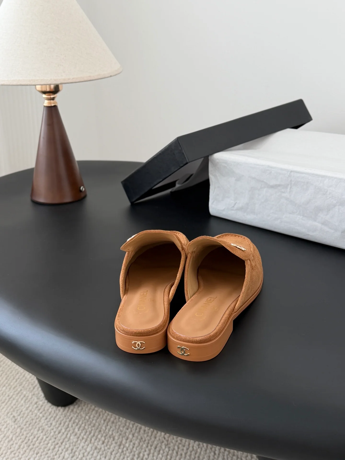 Chan 26ss slip-on loafer mules
