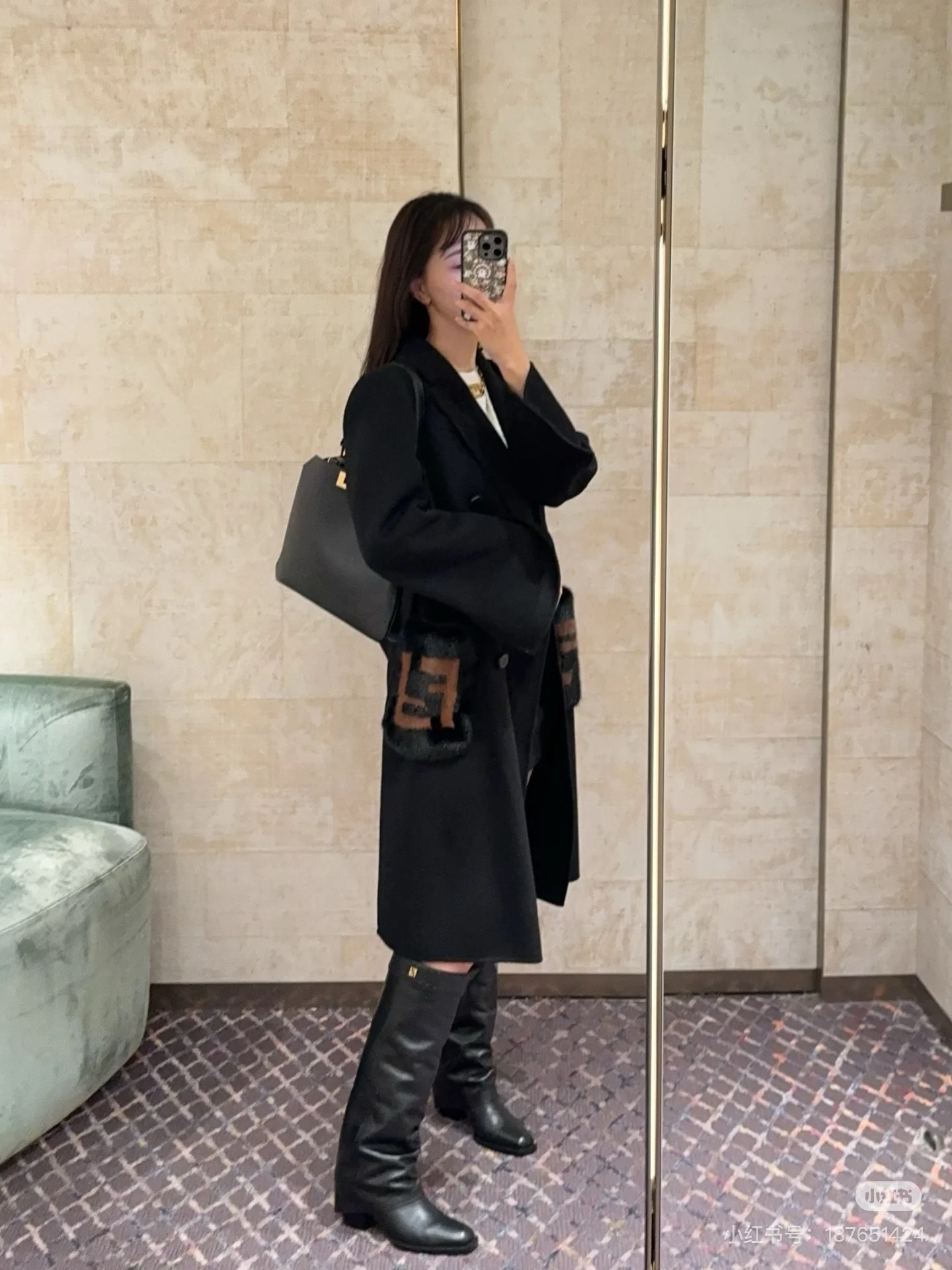 Fen 26fw woolen overcoats