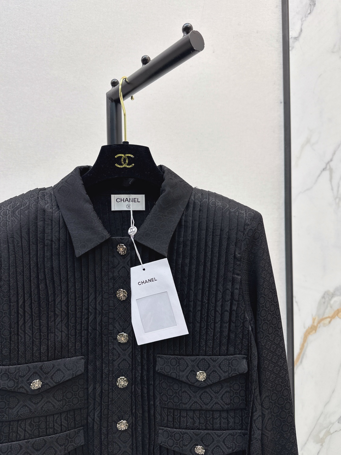 Chan 26fw jacquard silk jacket