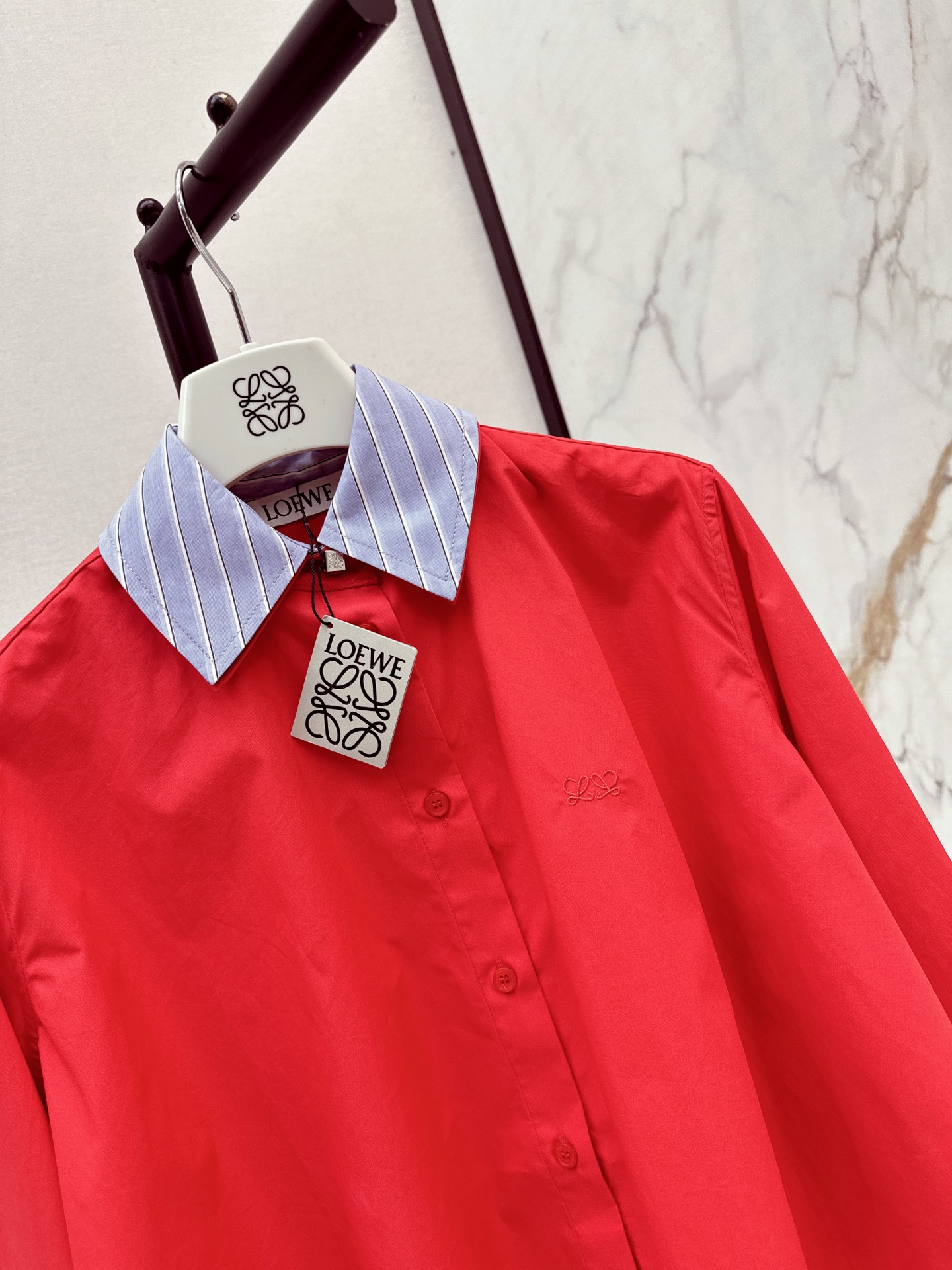 Loe 26fw contract collar shirt
