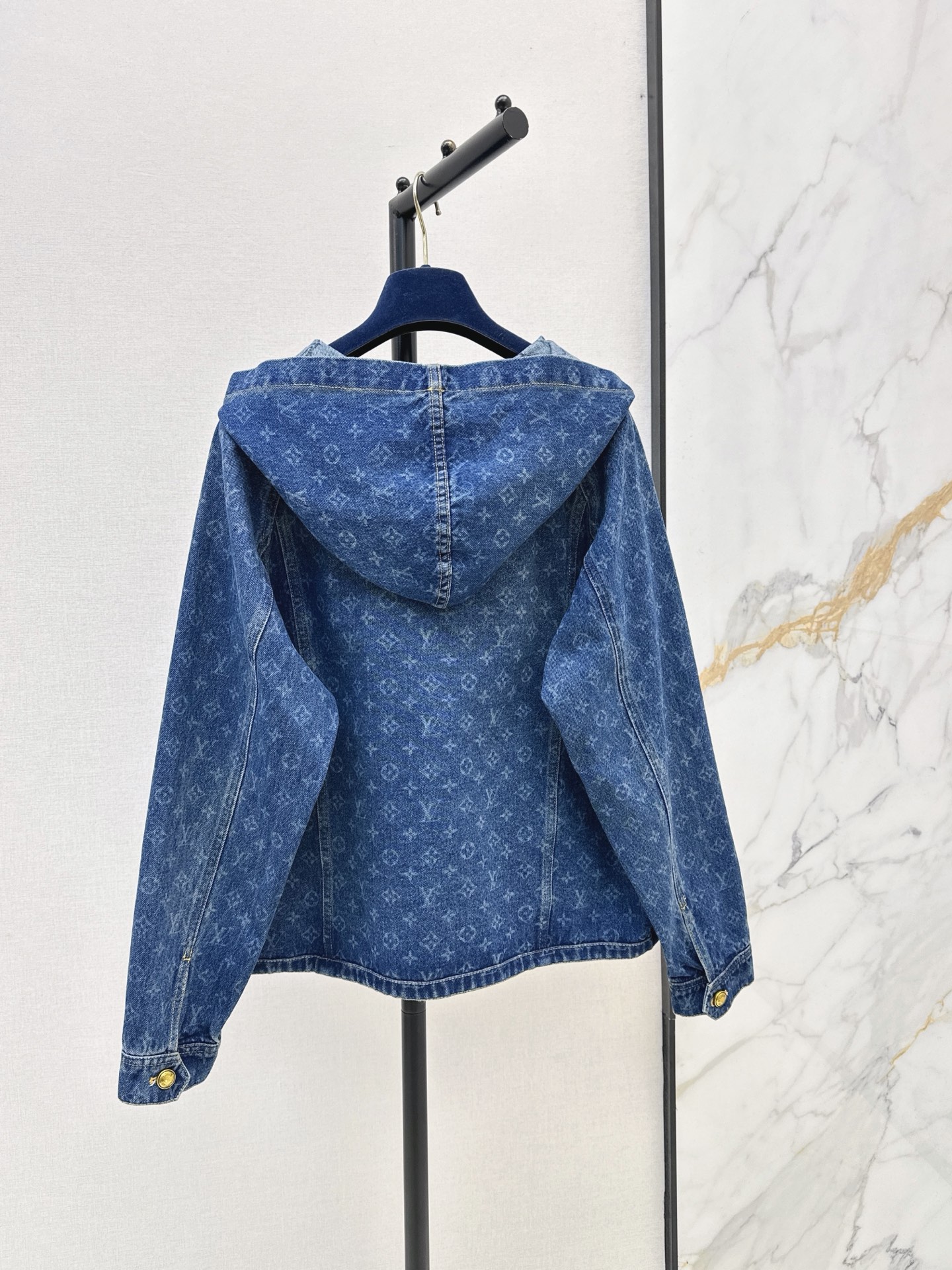 Loui 26fw jacquard hooded denim jacket