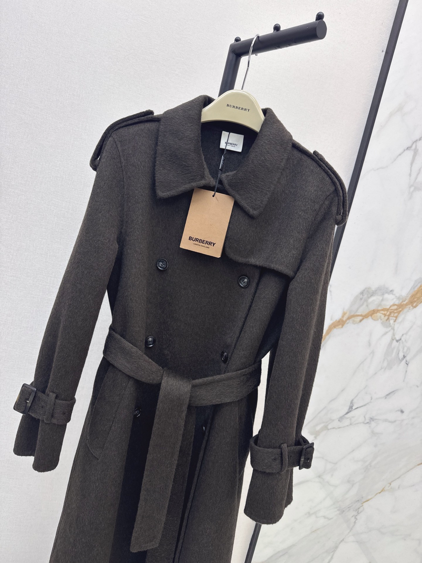 Brun 26fw woolen belted overcoats