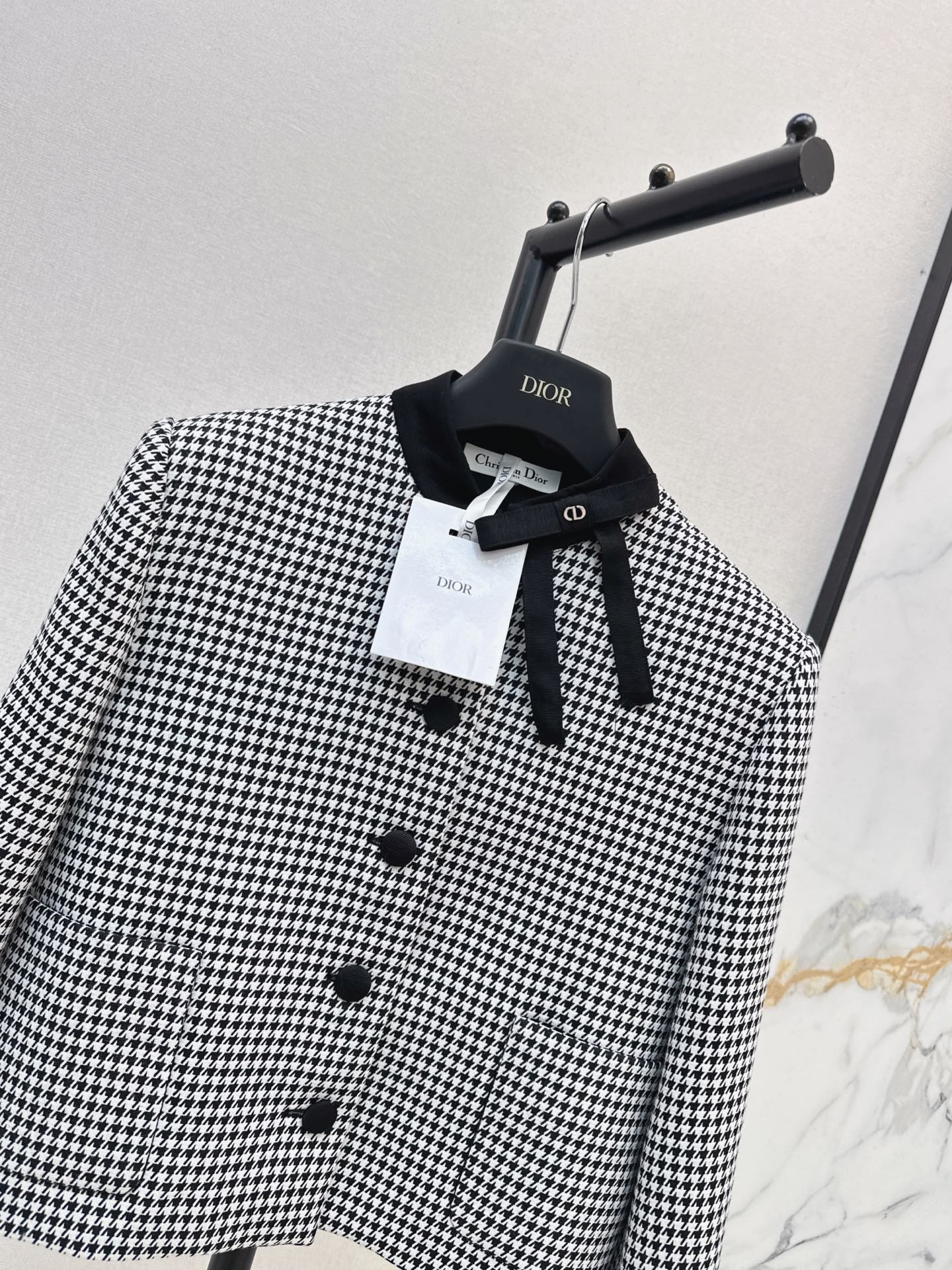 CD 26fw houndstooth bow jacket