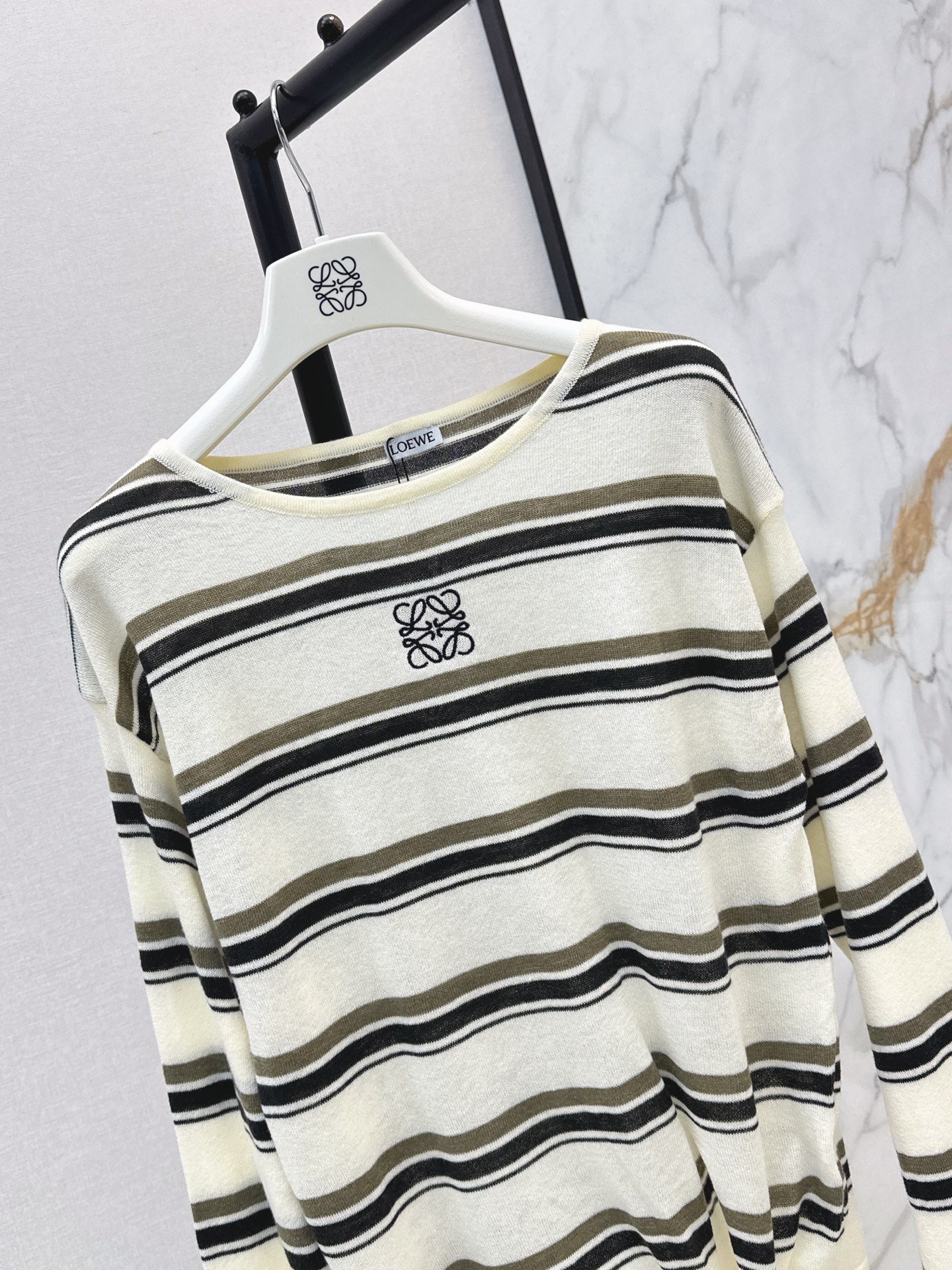 Loe 26ss stripe wool knitwear