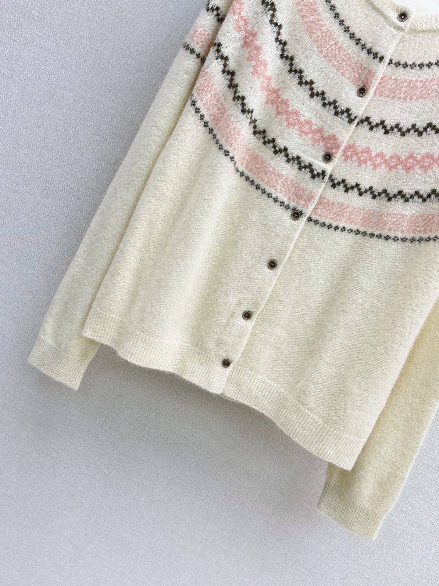 Max 26fw fair isle knit cardigan
