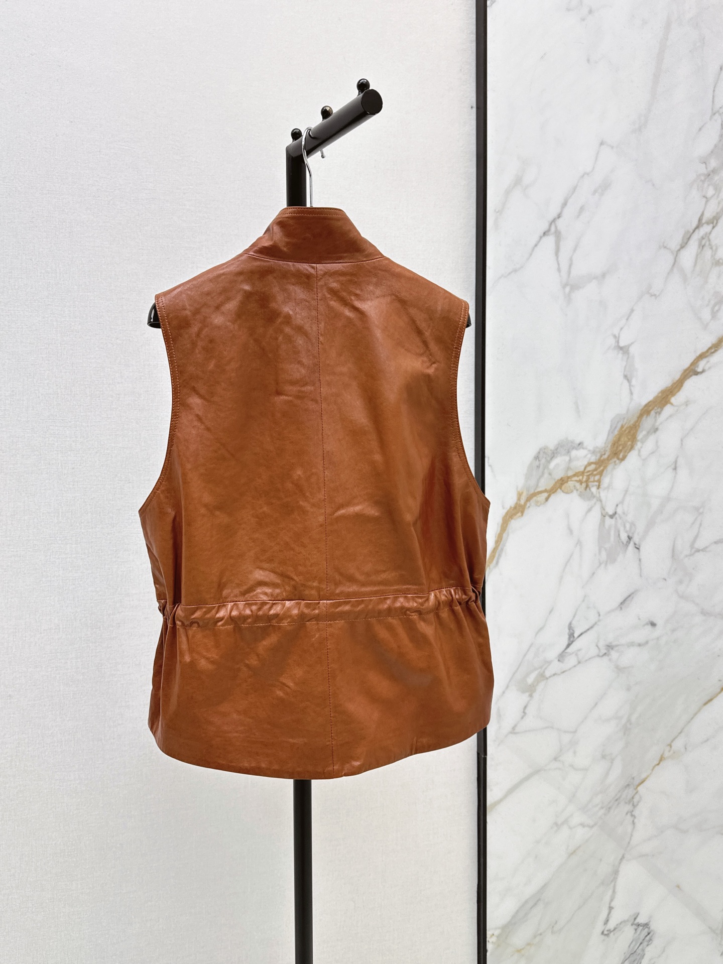 Sain 26fw leather vest jacket