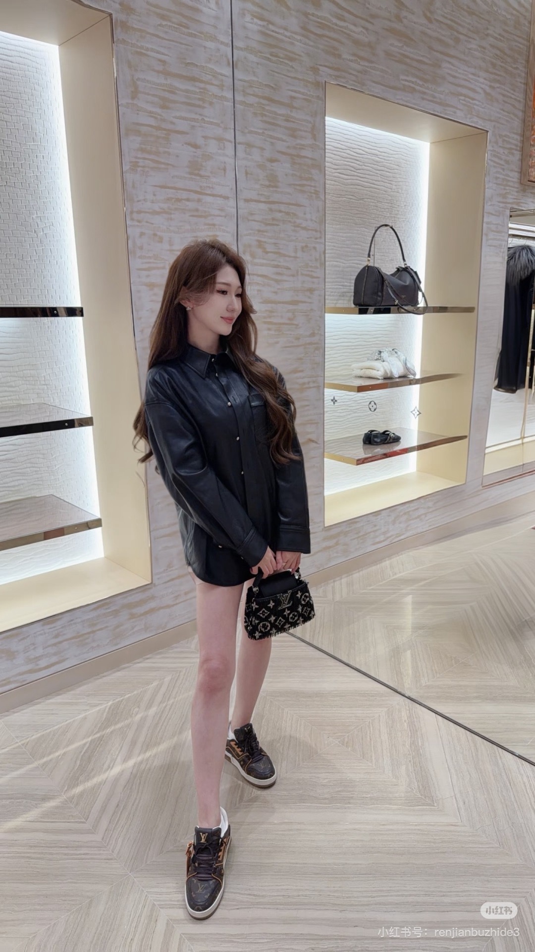 Loui 26fw pu leather shirt jacket