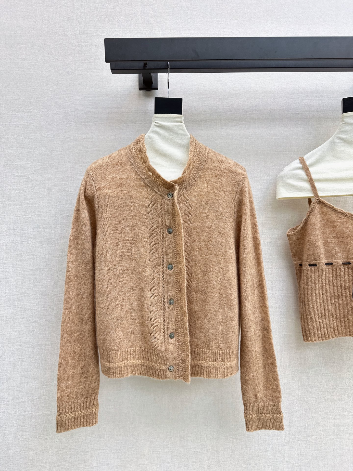 ES 26fw wool knit vest cardigan sets