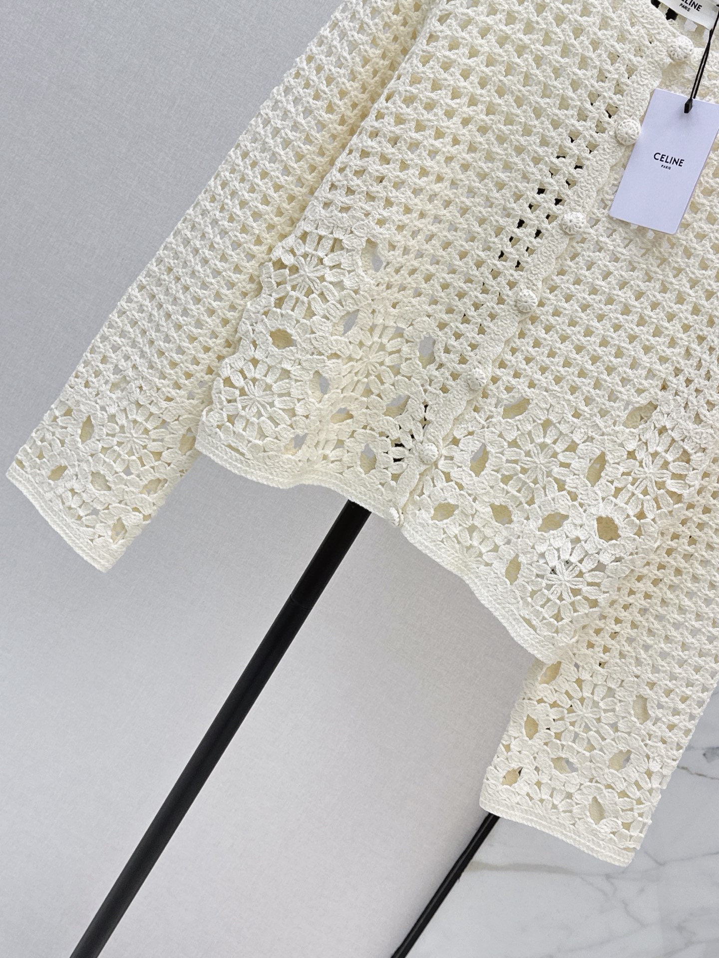 Celi 26fw hollow knit cardigan