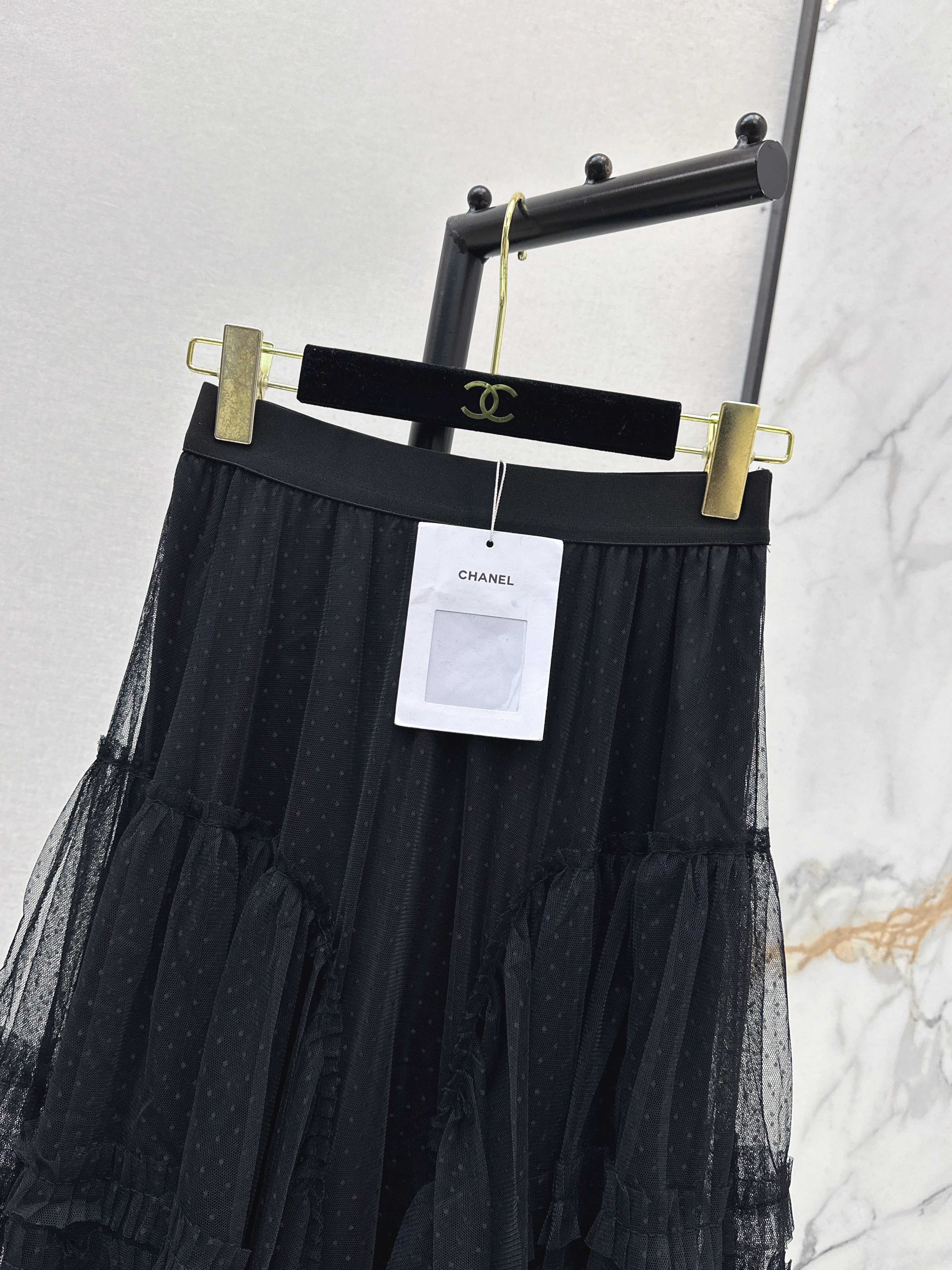 Chan 26ss mesh skirt