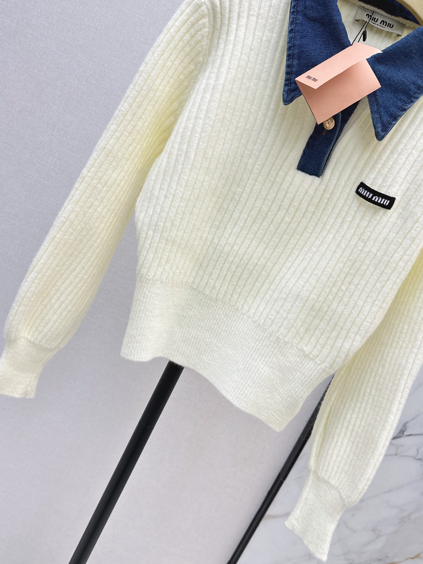 Miu 26fw 2in1 knit sweater