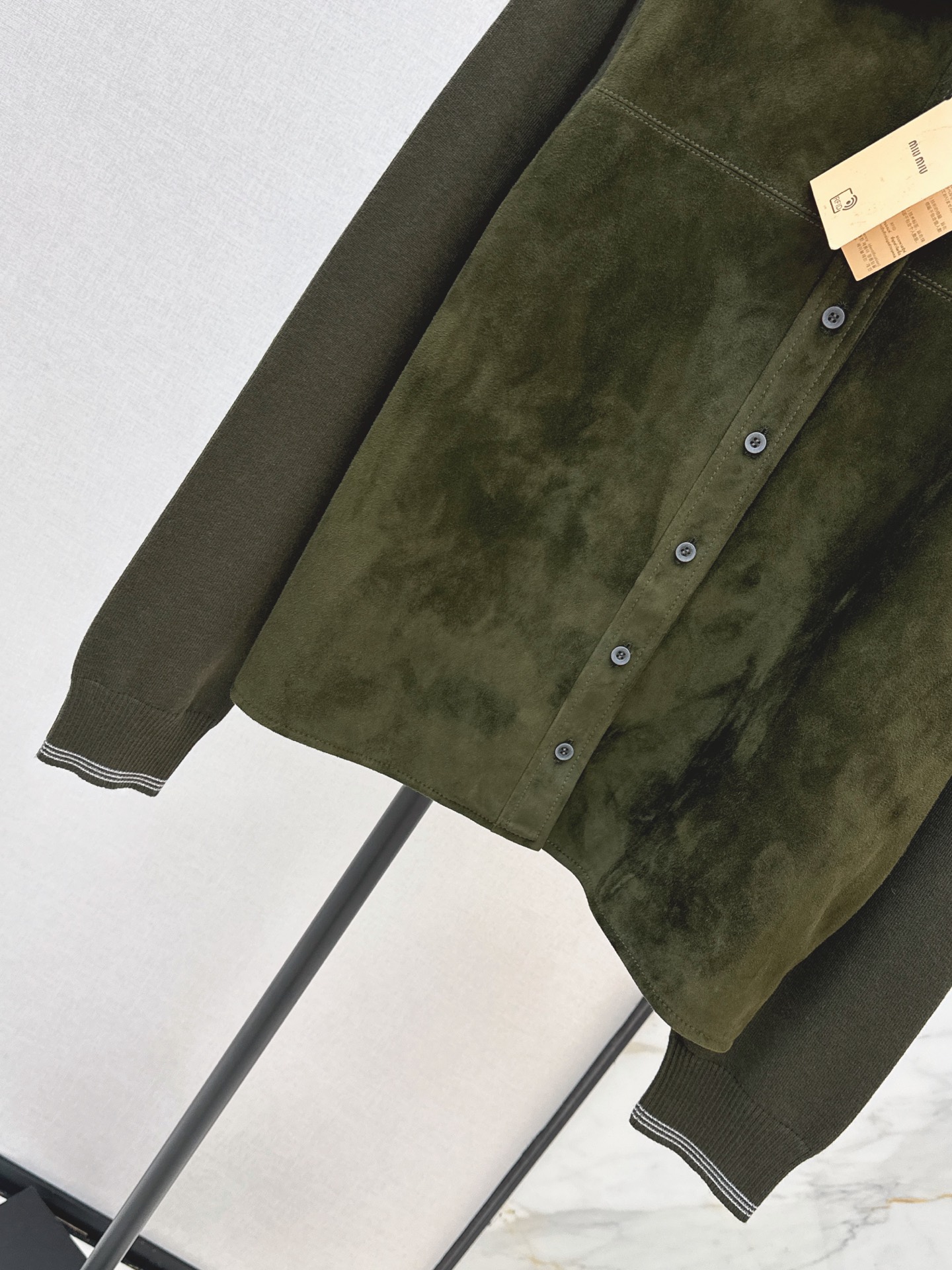 Miu 26fw suede fleece jacket