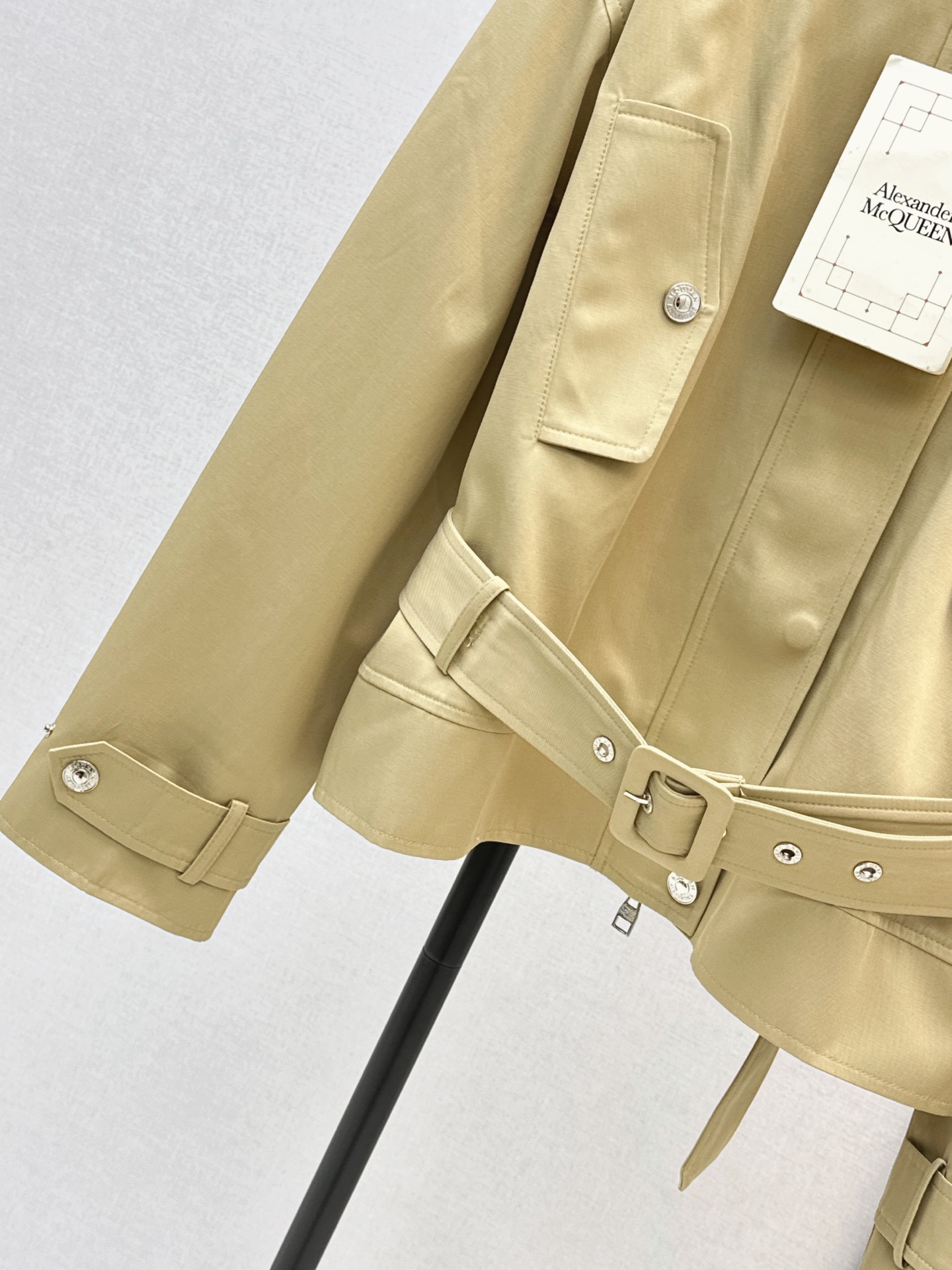 McQ 26fw hooded cropped trench coat