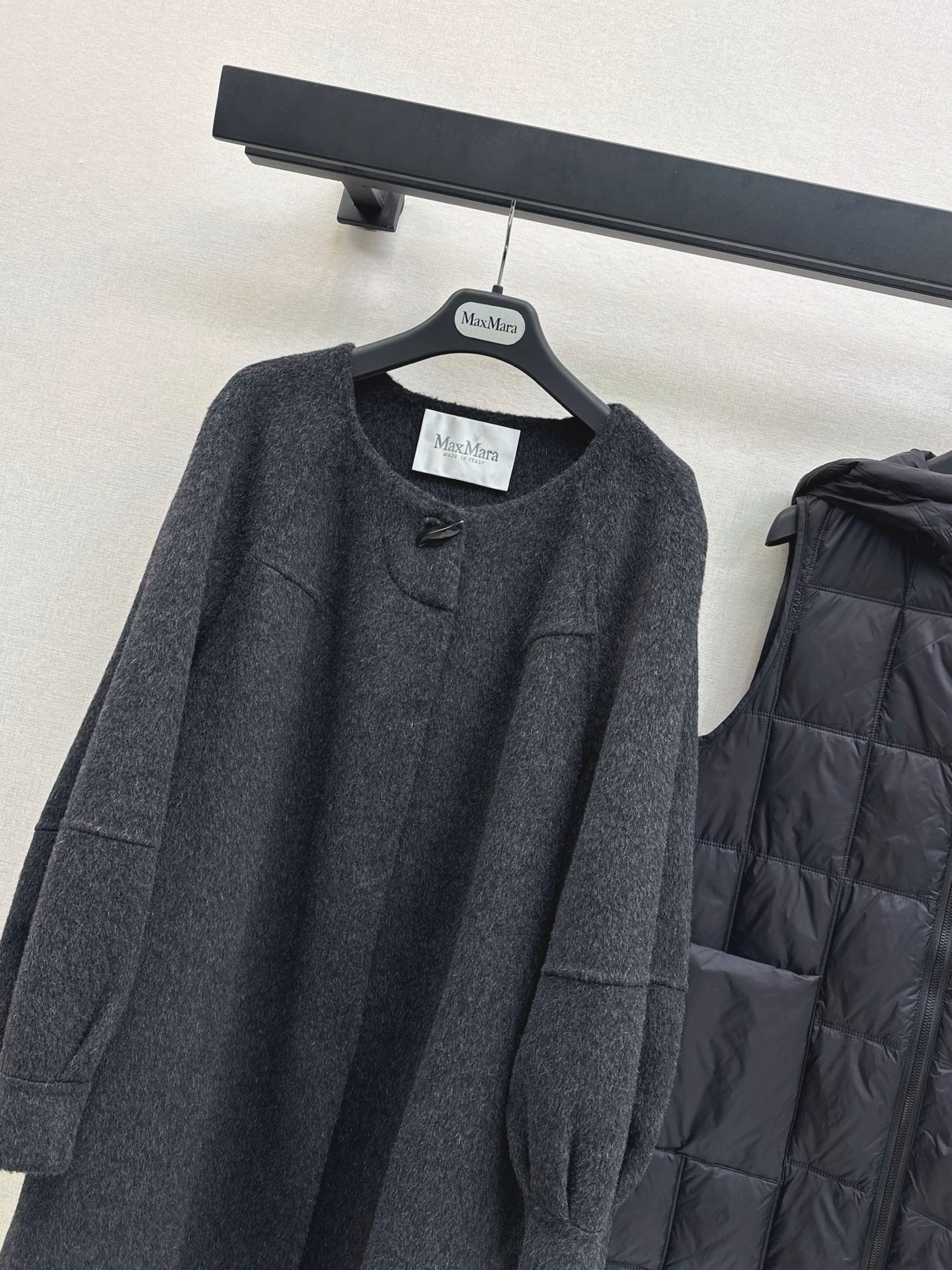 Max 26fw hooded down vest overcoats sets