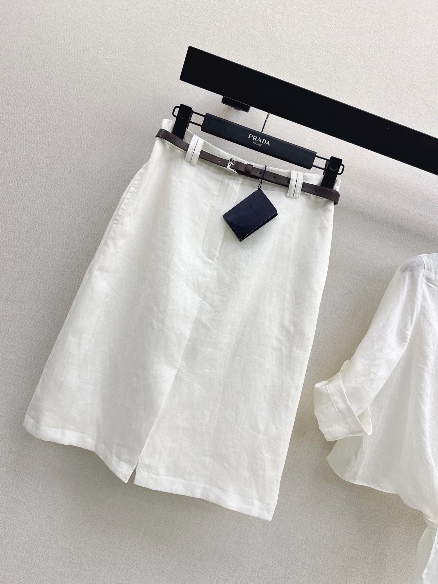 Pra 26ss belted skirt