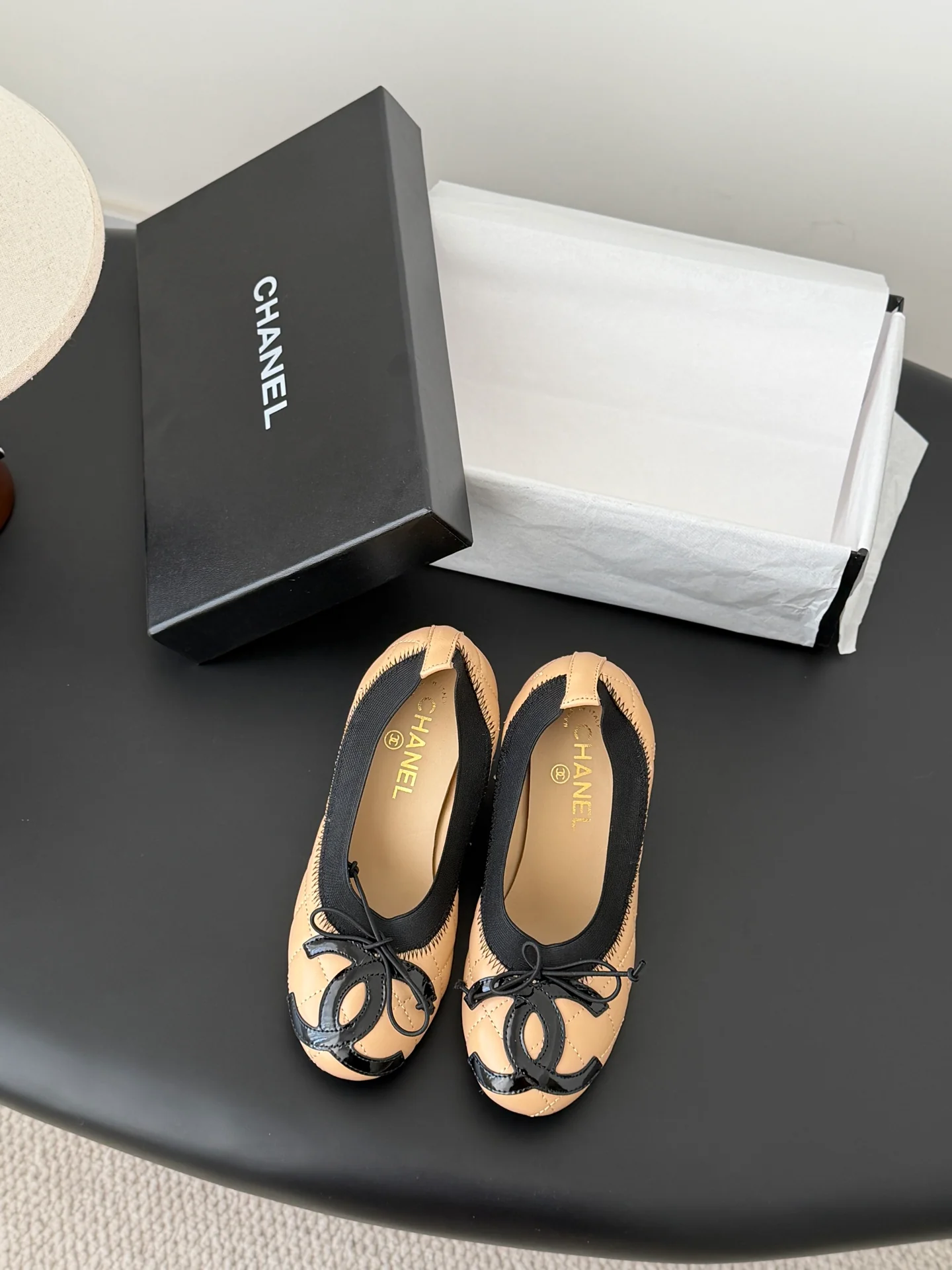 Chan 25k chunky heel ballerina shoes