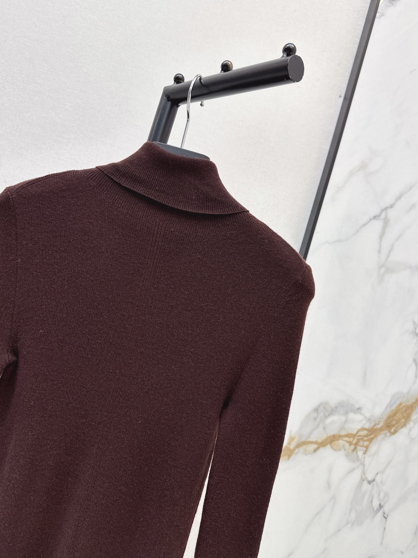 Pra 26fw knit high neck basic tee