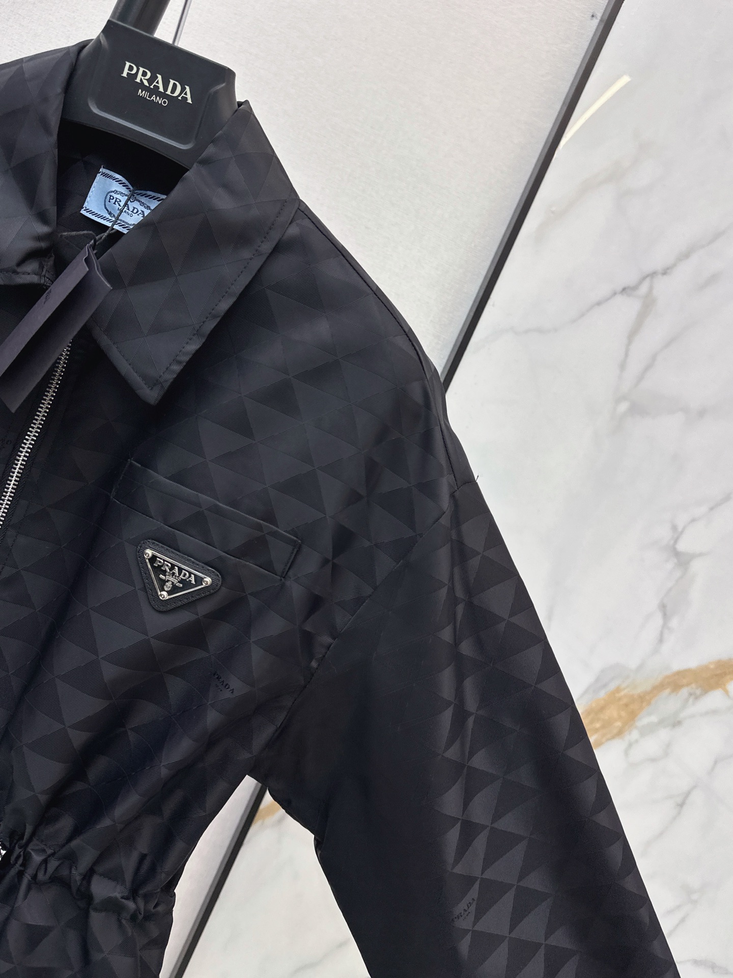Pra 26fw drawsting zipper trench coats