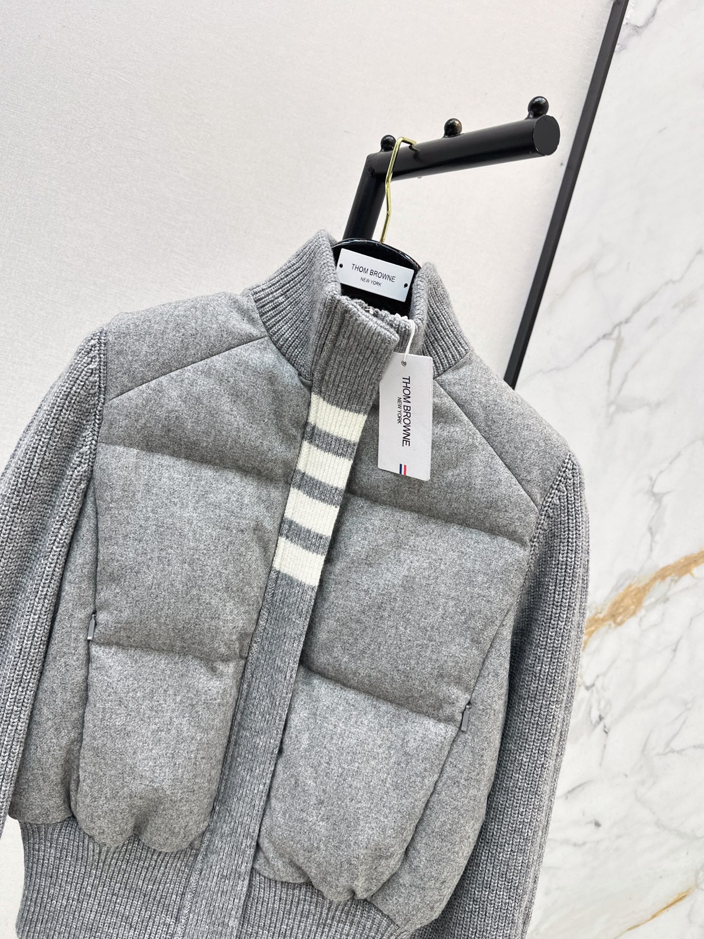 Thom 26fw knit contract down jacket