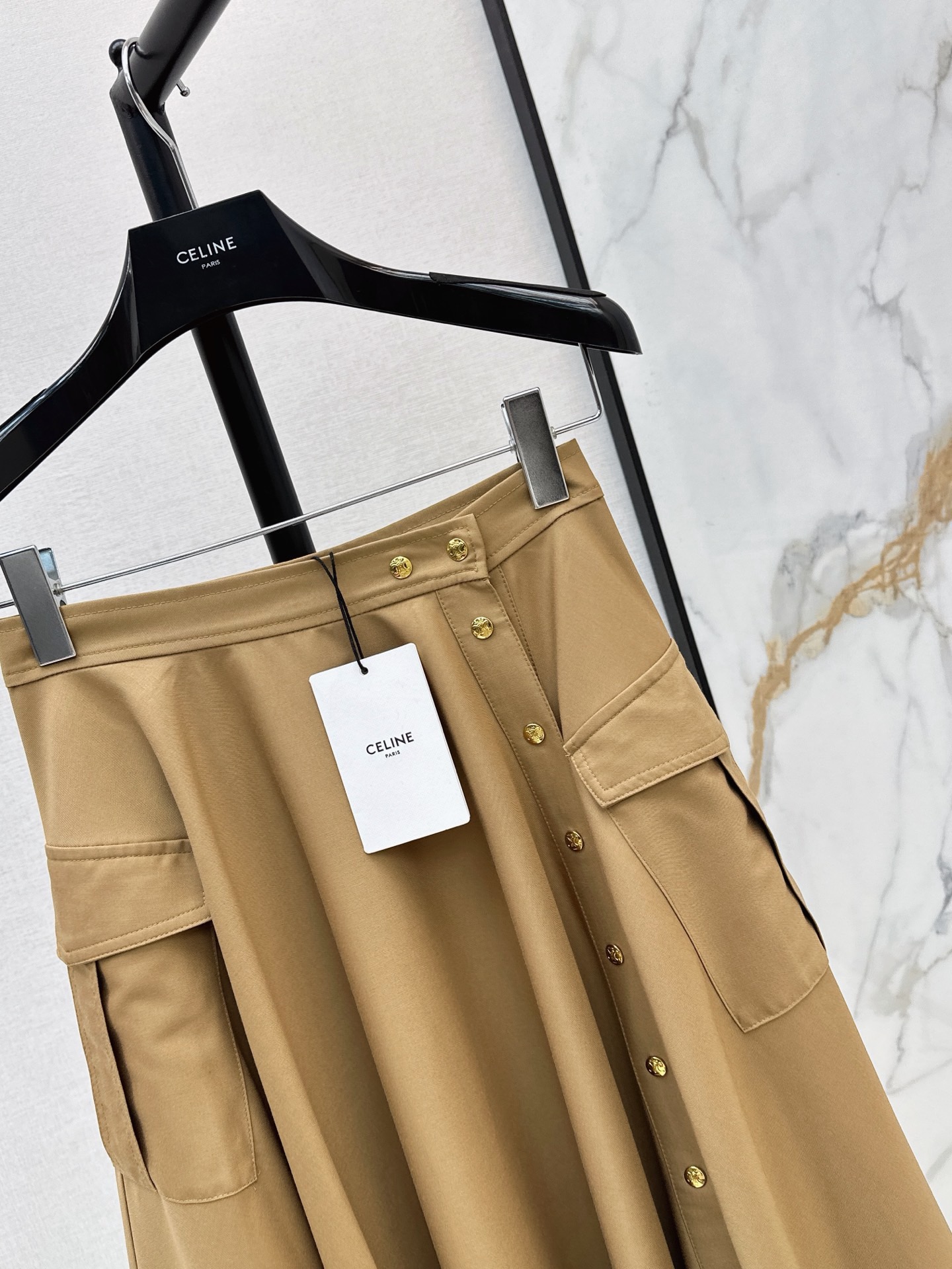 Celi 26ss cargo pleated skirt