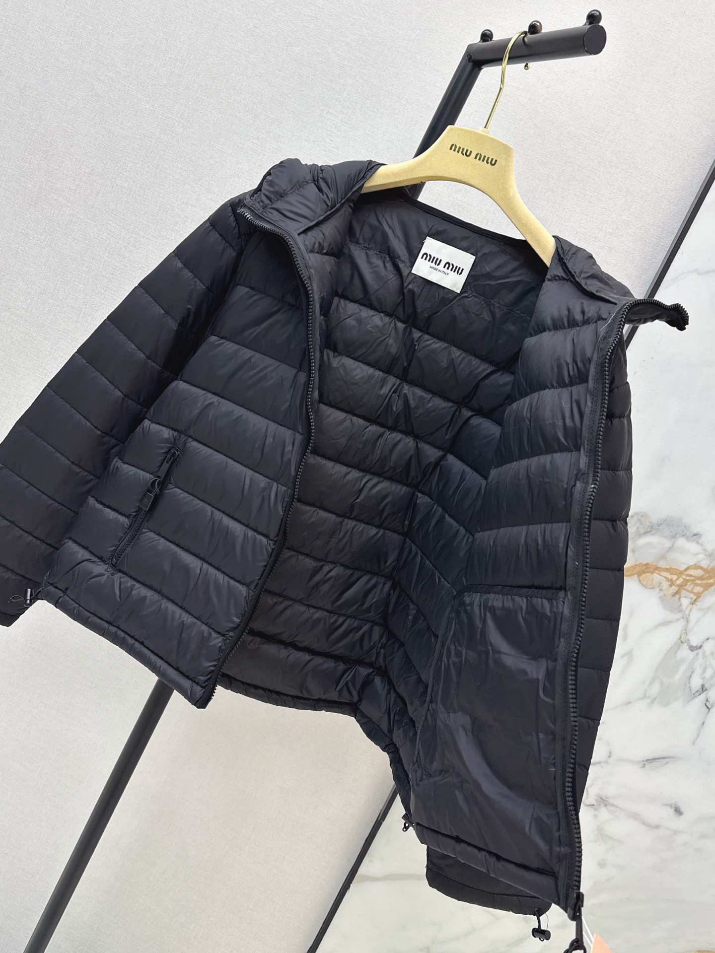 Miu 26fw hooded down jacket