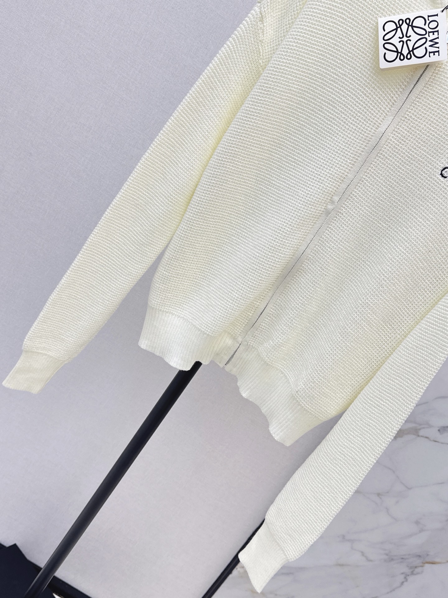 Loe 26fw hooded knit jacket