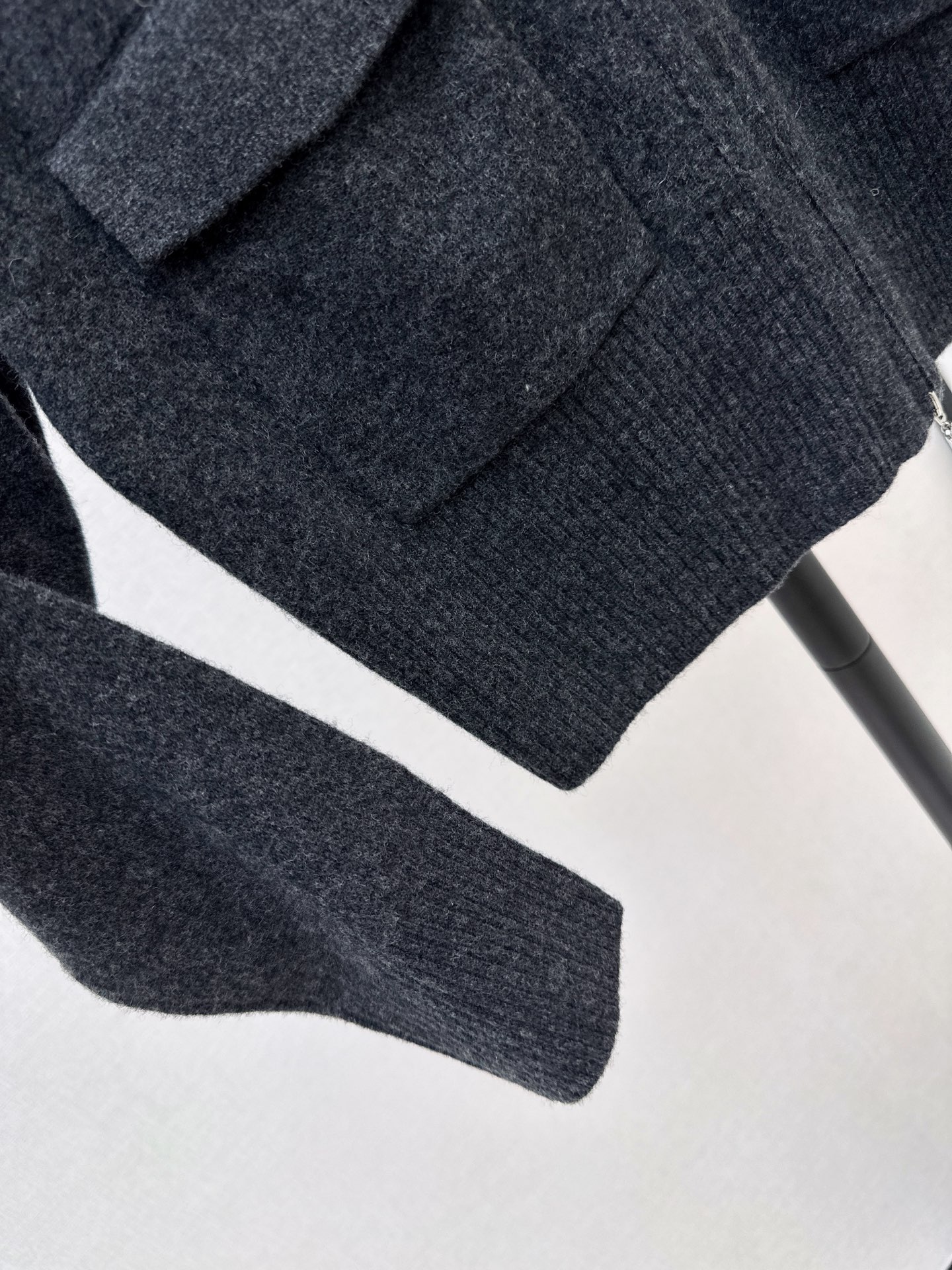 Brun 26fw stand collar knit cardigan