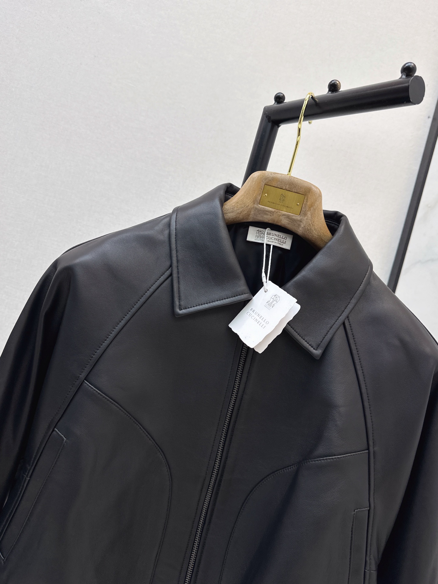 Brun 26fw leather jacket