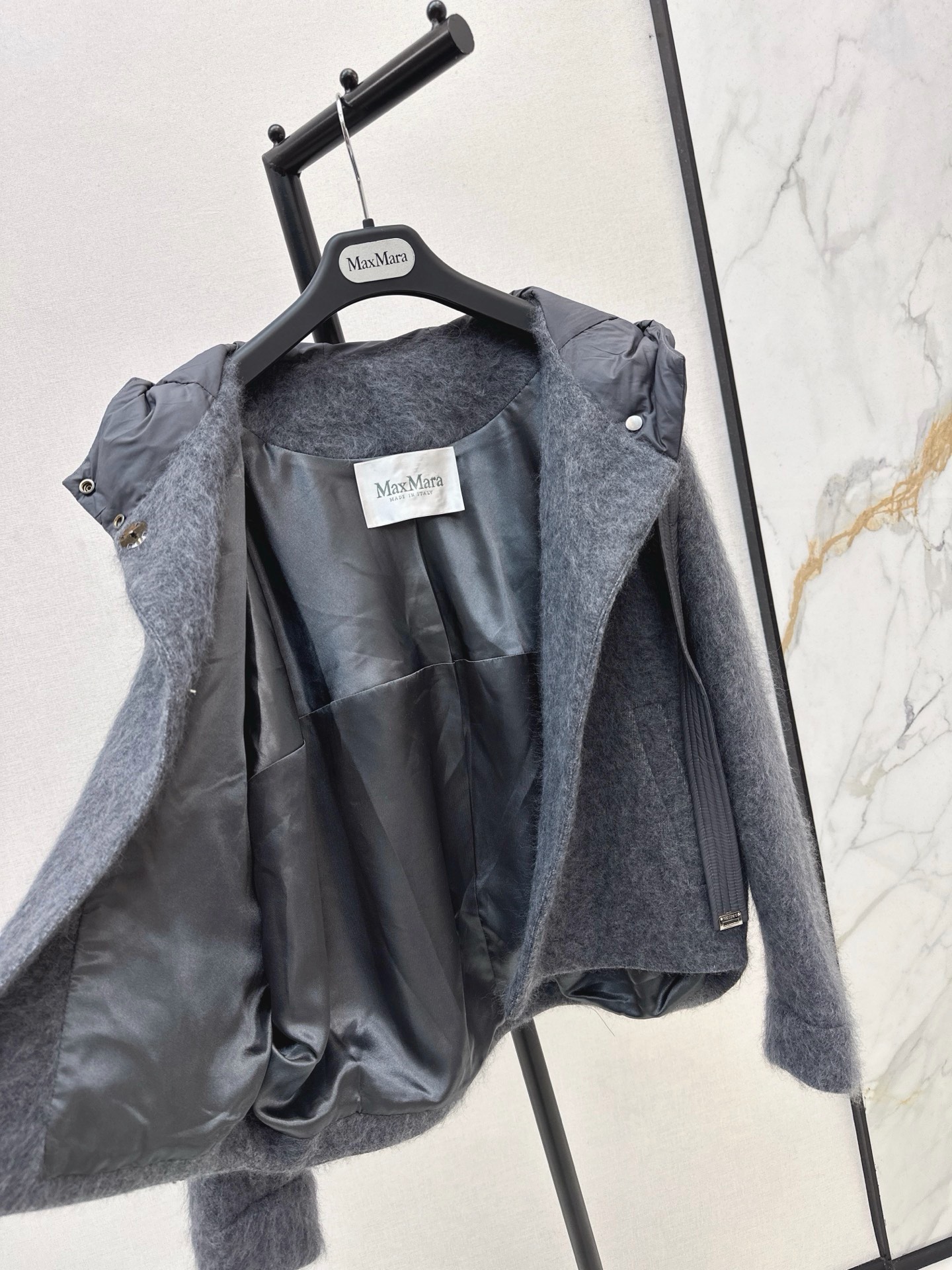 Max 26fw wool hooded jacket