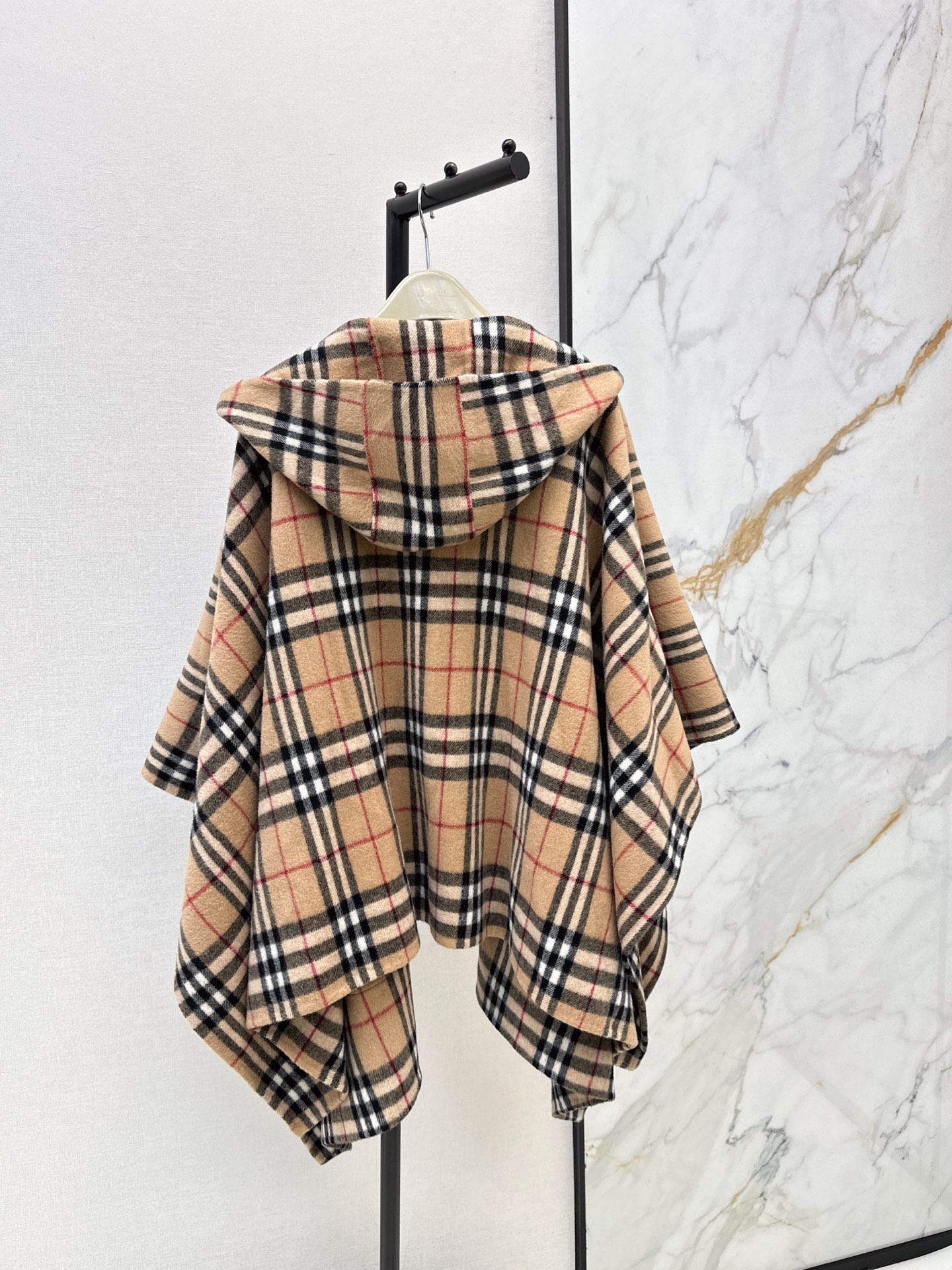 Bur 26fw woolen cape hoode overcoats