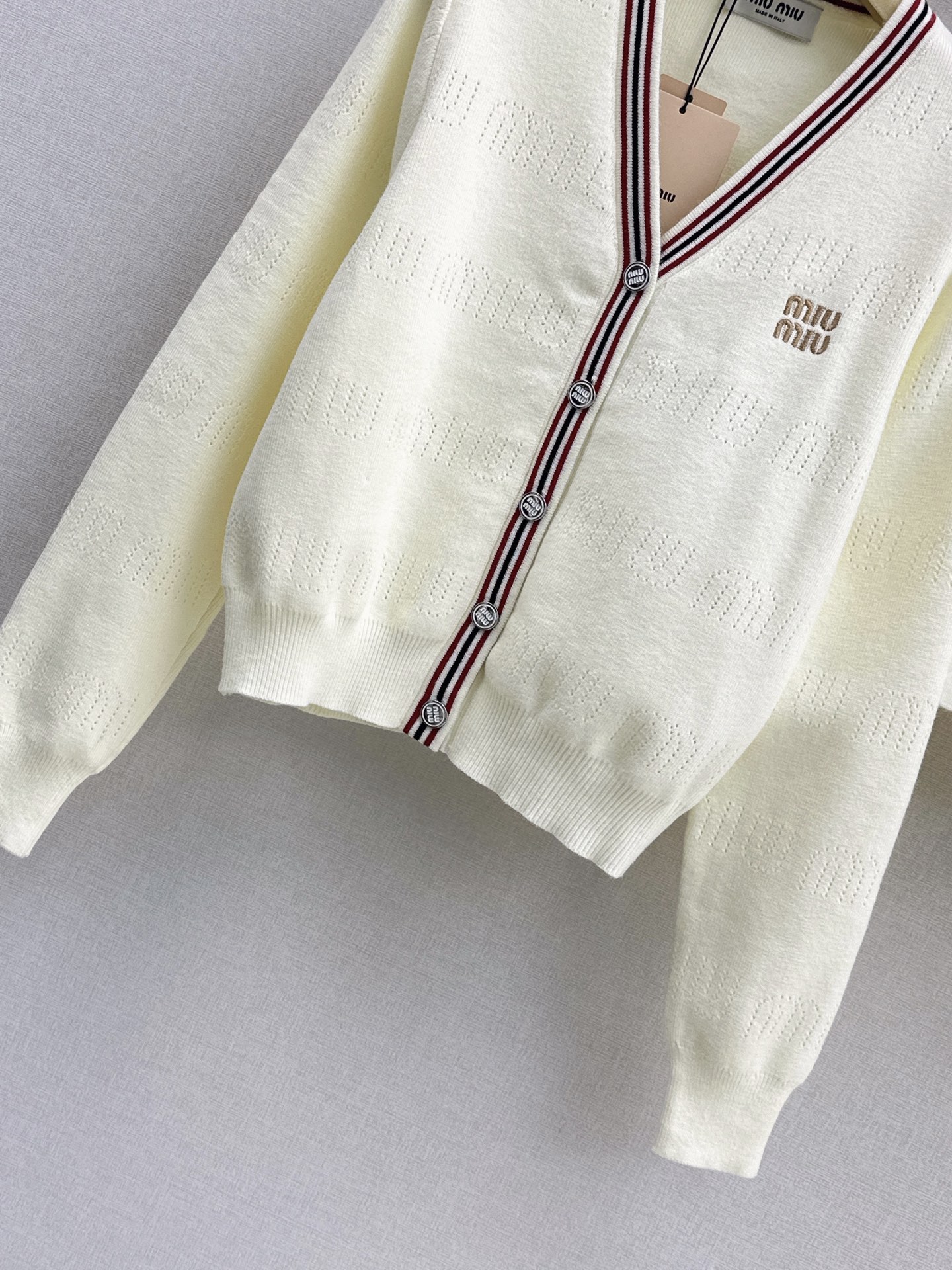 Miu 26fw knit cardigan pleated skirt sets
