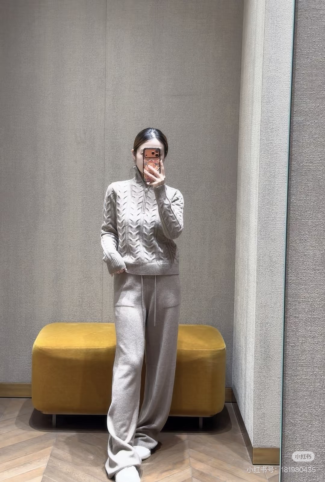 Max 26fw cable half-zip knit sweater