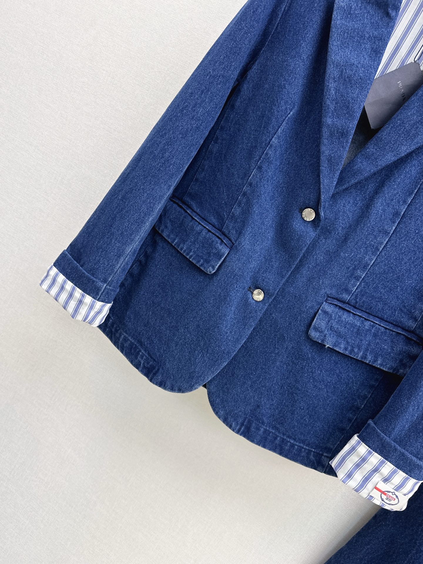 Pra 26fw denim blazer