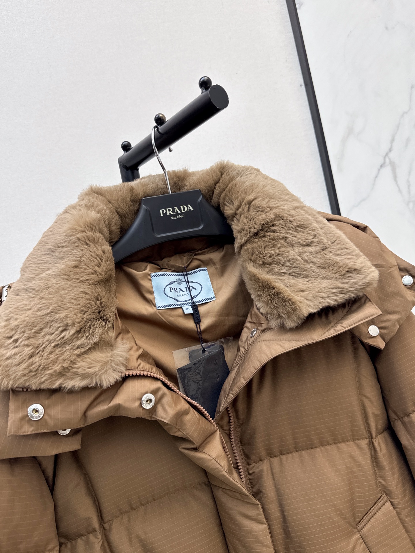 Pra 26fw hooded long down jacket