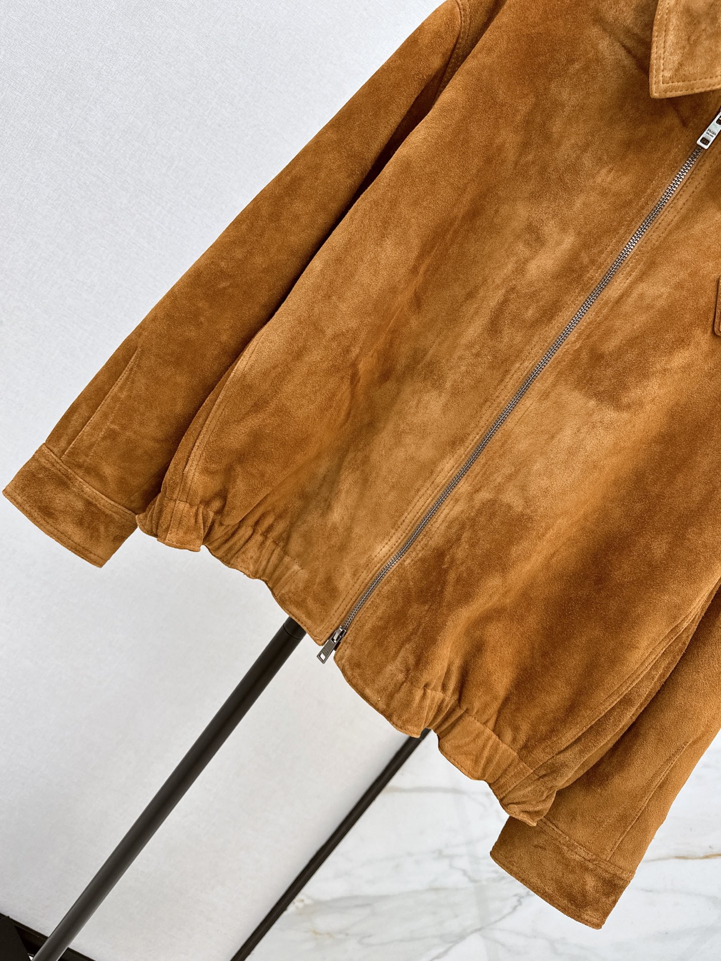 Pra 26fw suede leather jacket