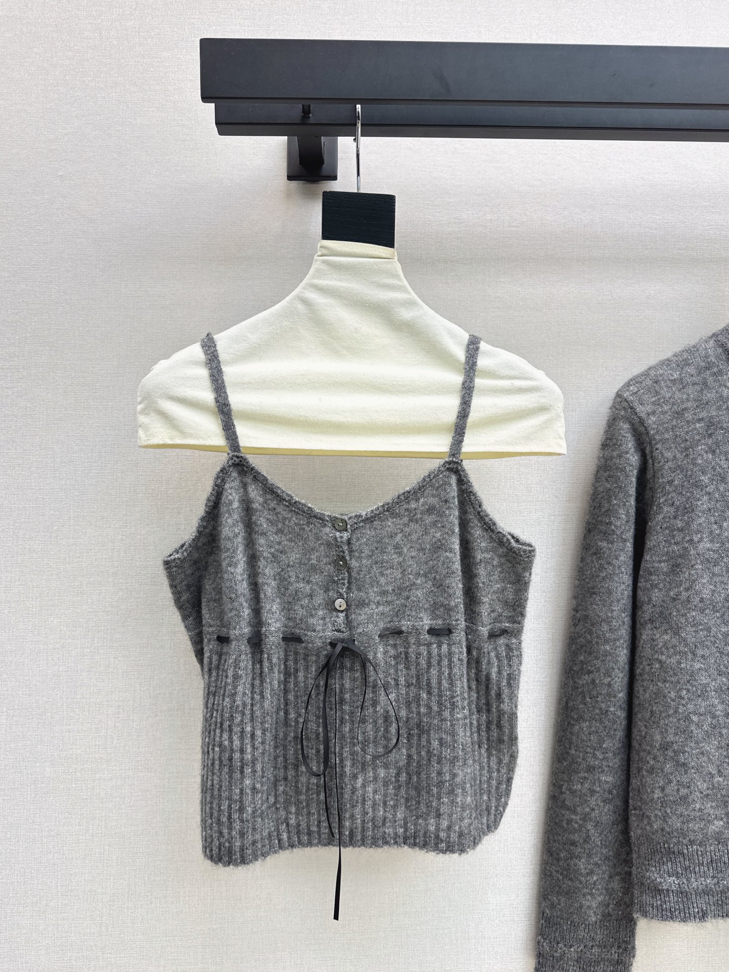 ES 26fw wool knit vest cardigan sets