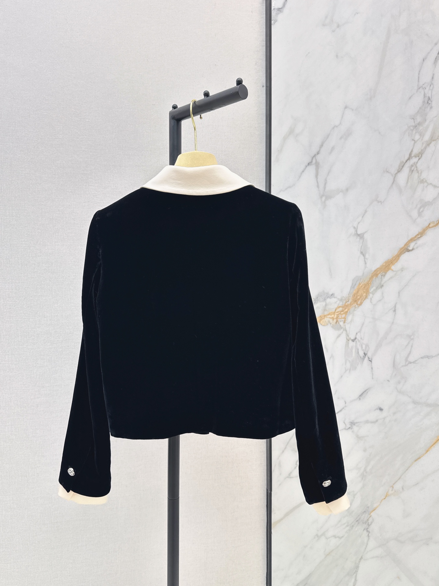 Miu 26fw rhinestone velvet jacket