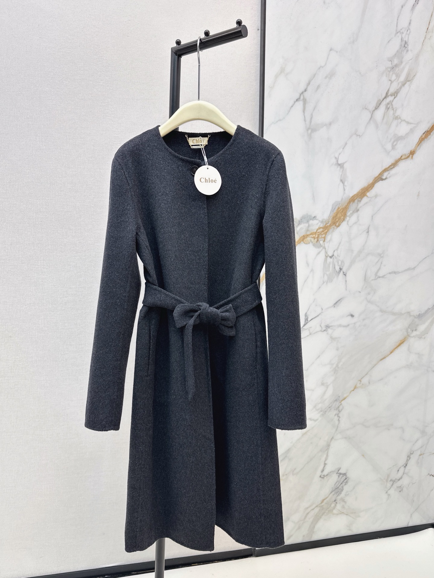 Chol 26fw detachable woolen cape overcoats