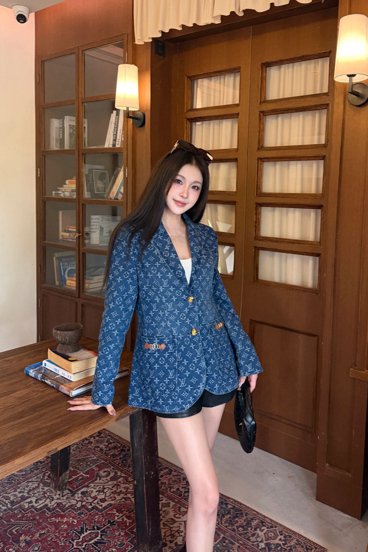Loui 26fw print denim jacket