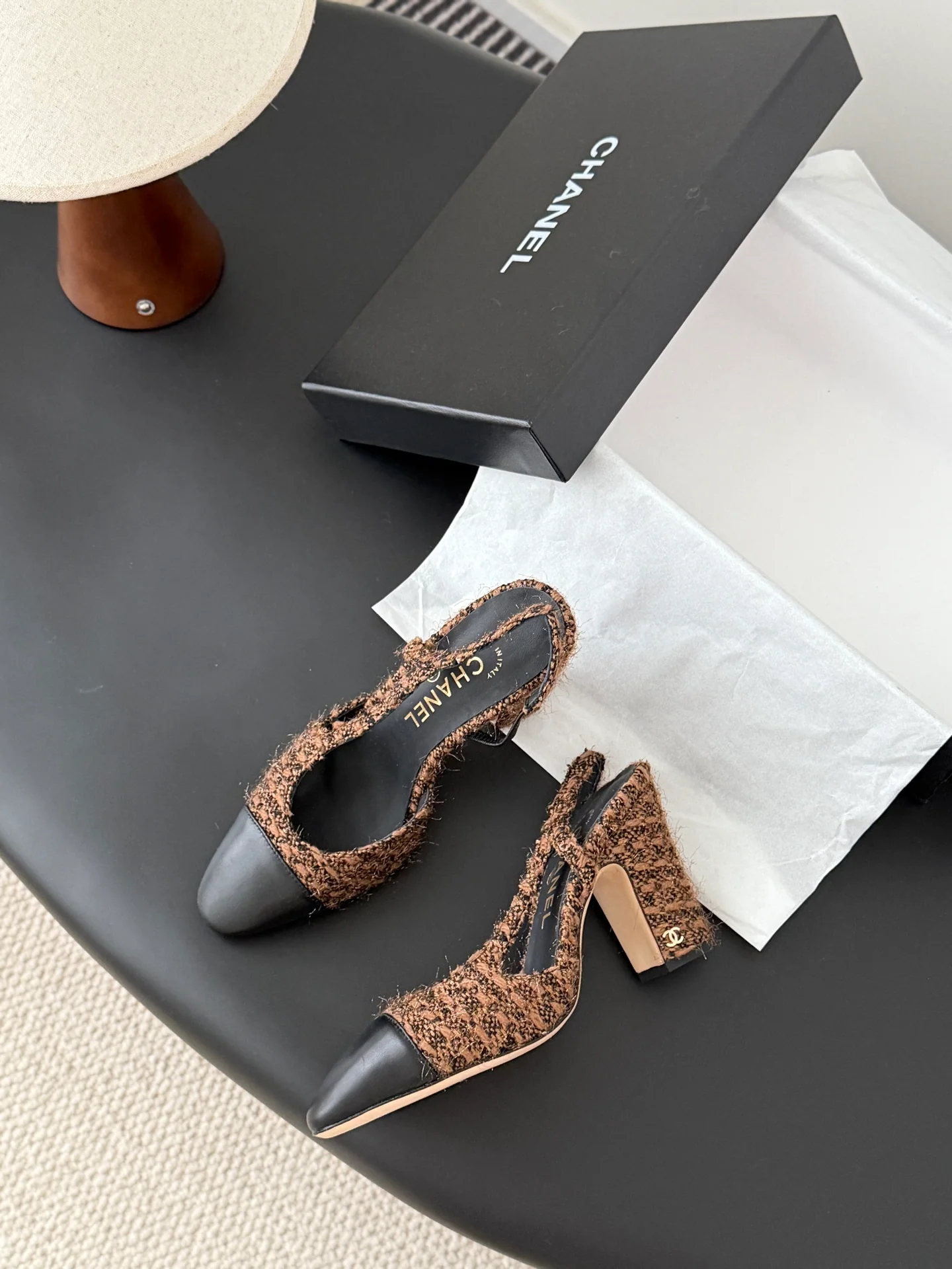 Chan 25fw slingback heels
