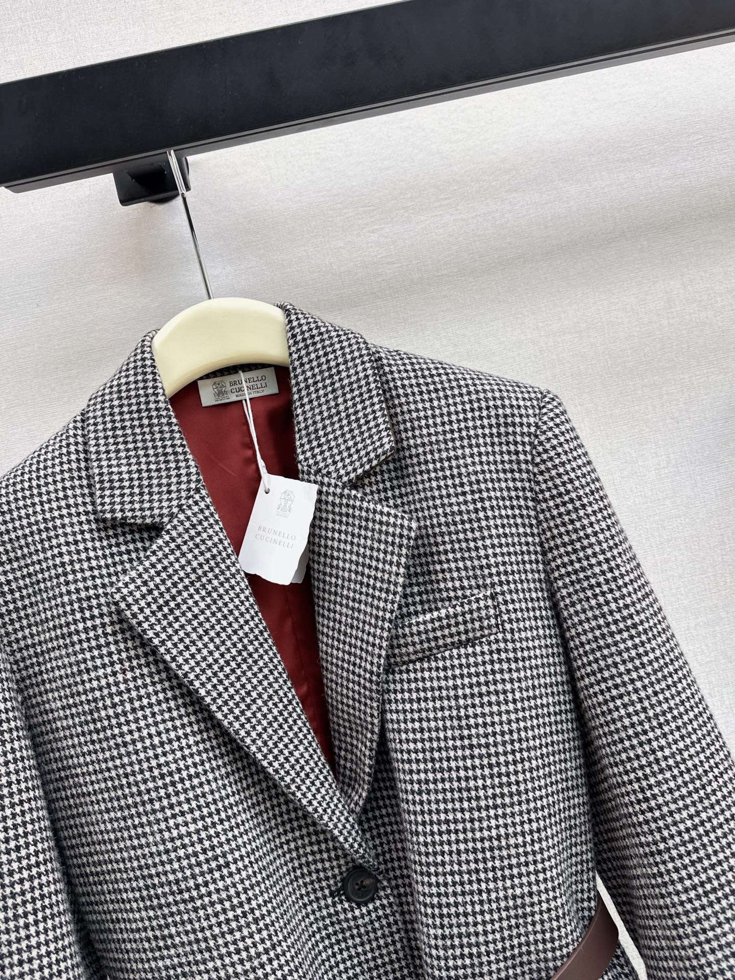 Brun 26fw houndstooth blazer