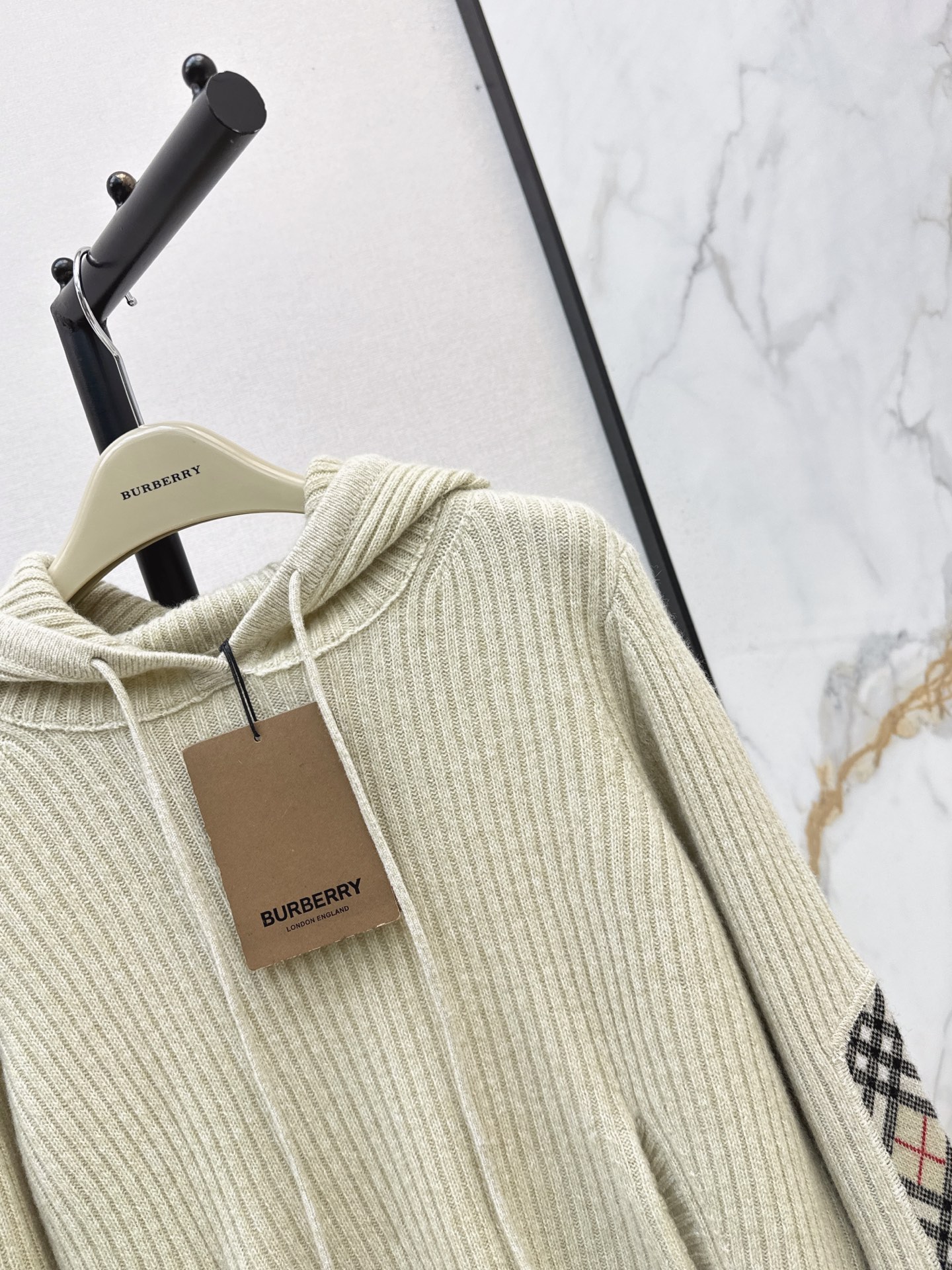 Bur 26fw hooded knit sweater